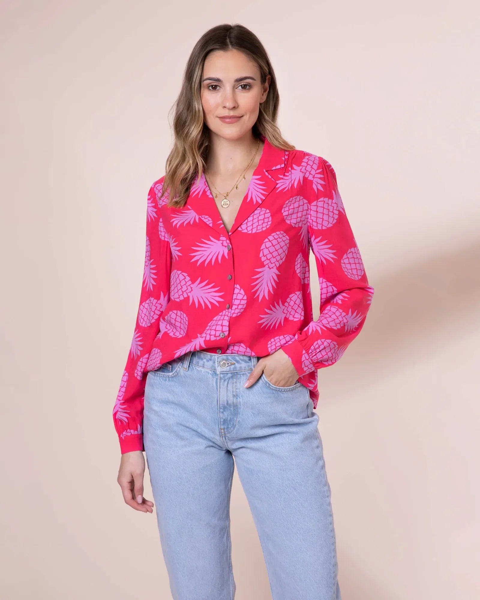 Pineapples Nicky Shirt - Pink
