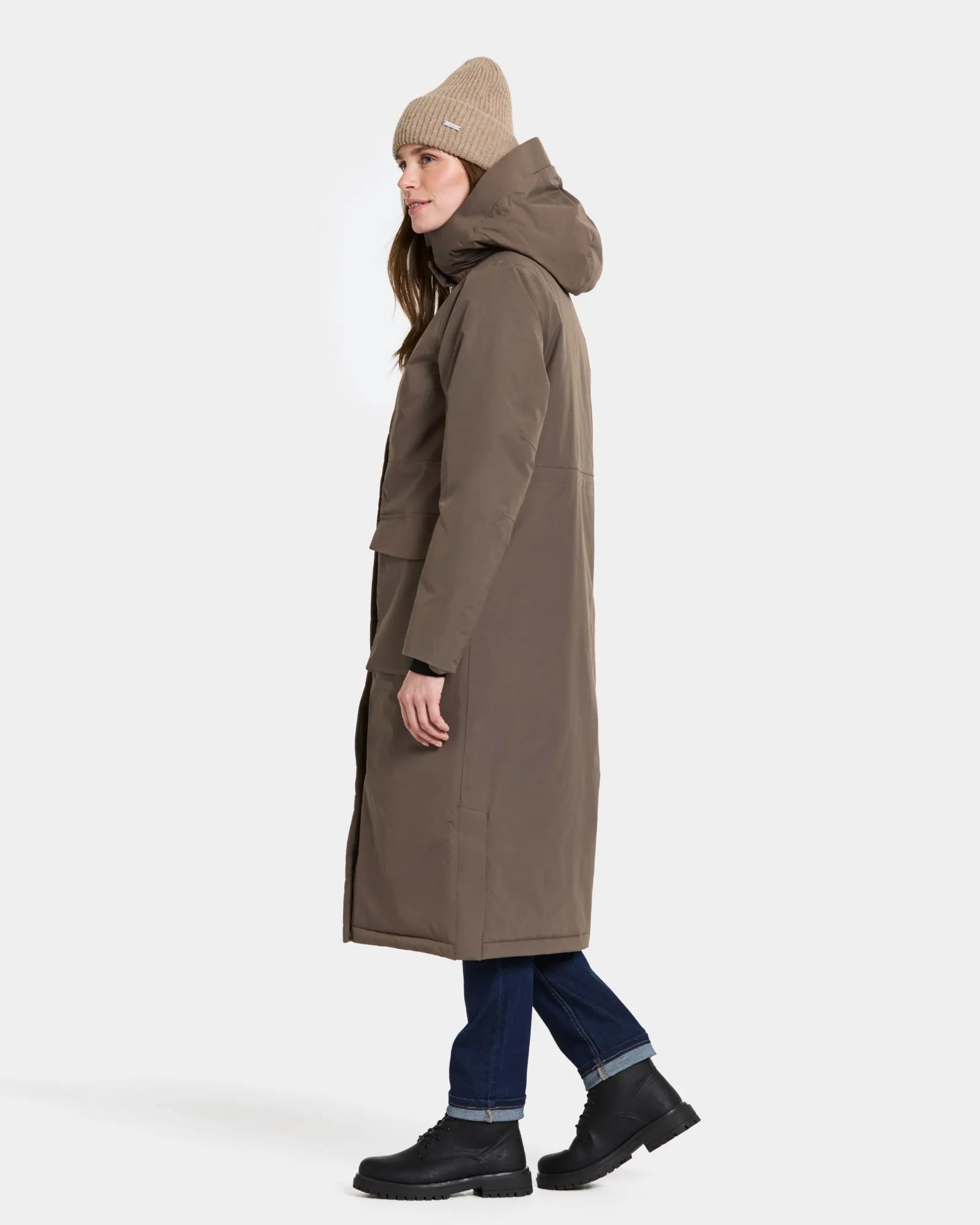 Leya Long Parka - Mocha Brown