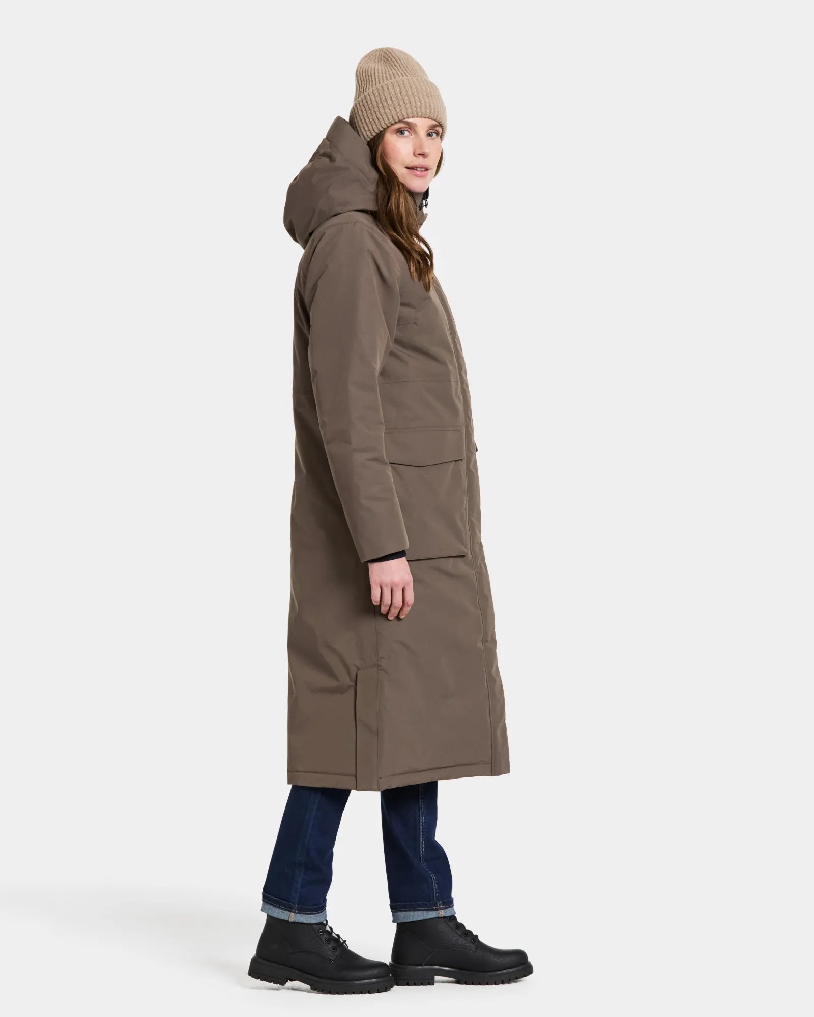 Leya Long Parka - Mocha Brown