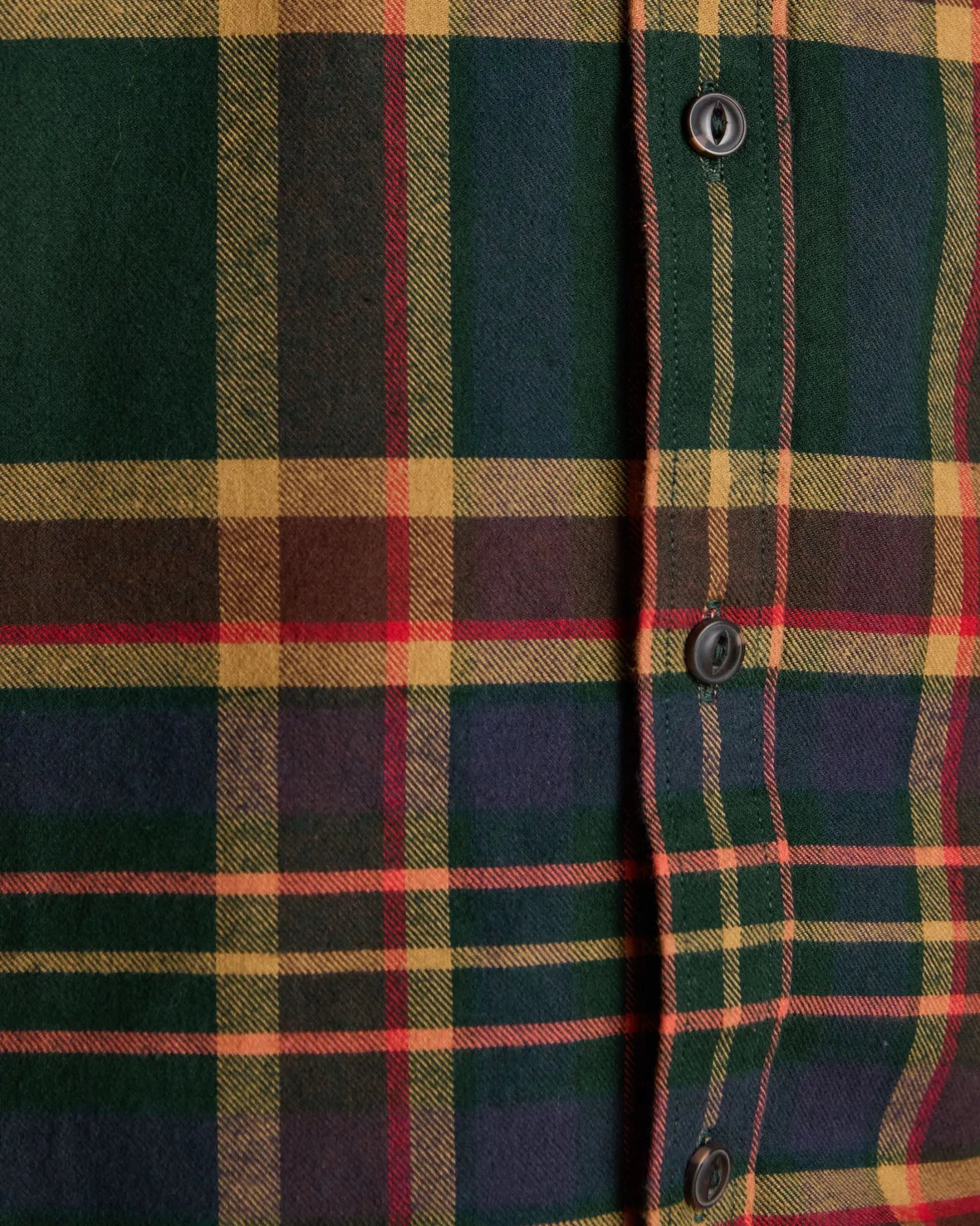 Brushed Flannel Shirt - Green