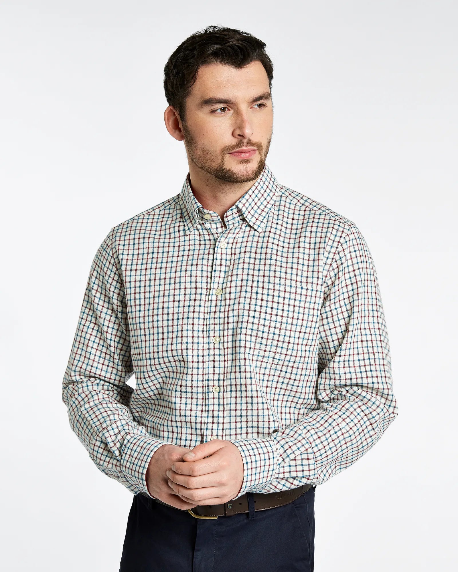 Connel Tattersall Check Shirt - Cardinal