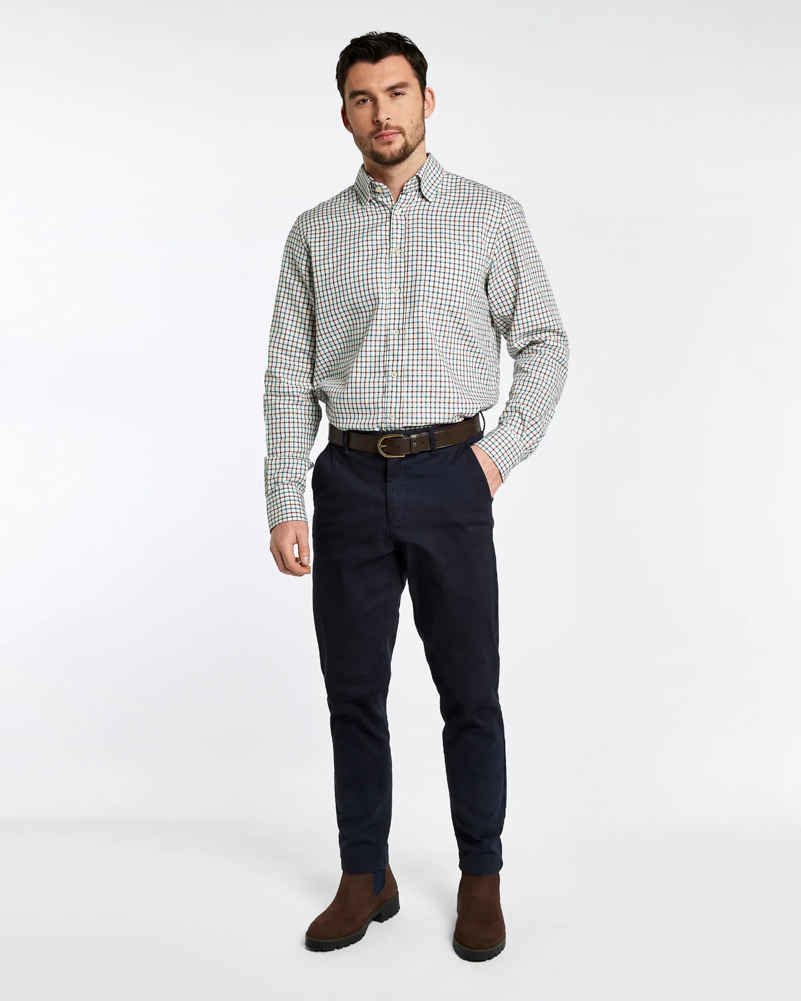 Connel Tattersall Check Shirt - Cardinal