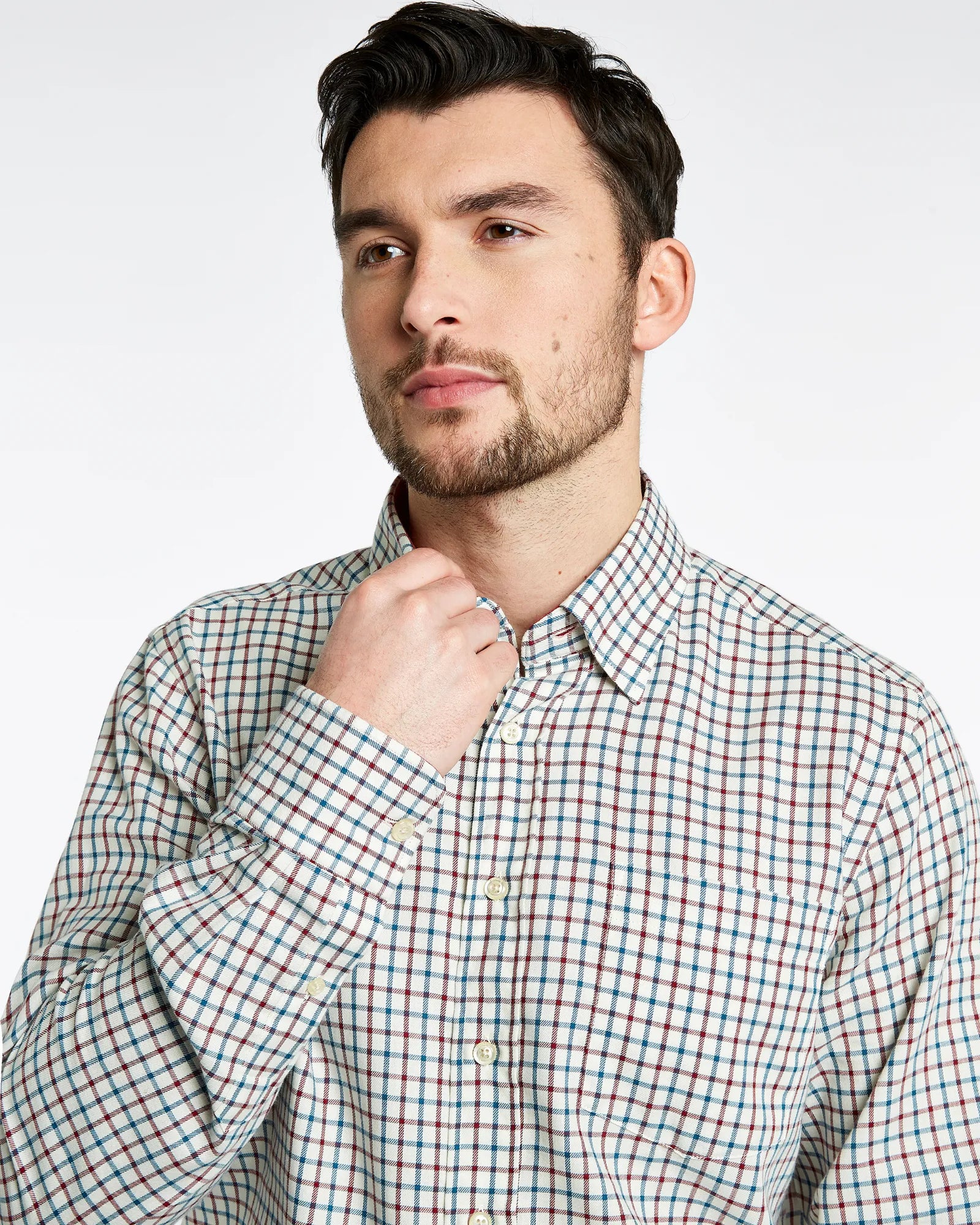 Connel Tattersall Check Shirt - Cardinal