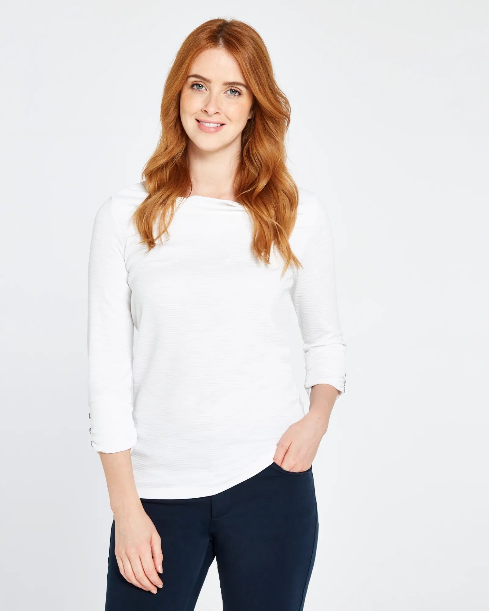 Hillgrove Cowl Neck Top - White