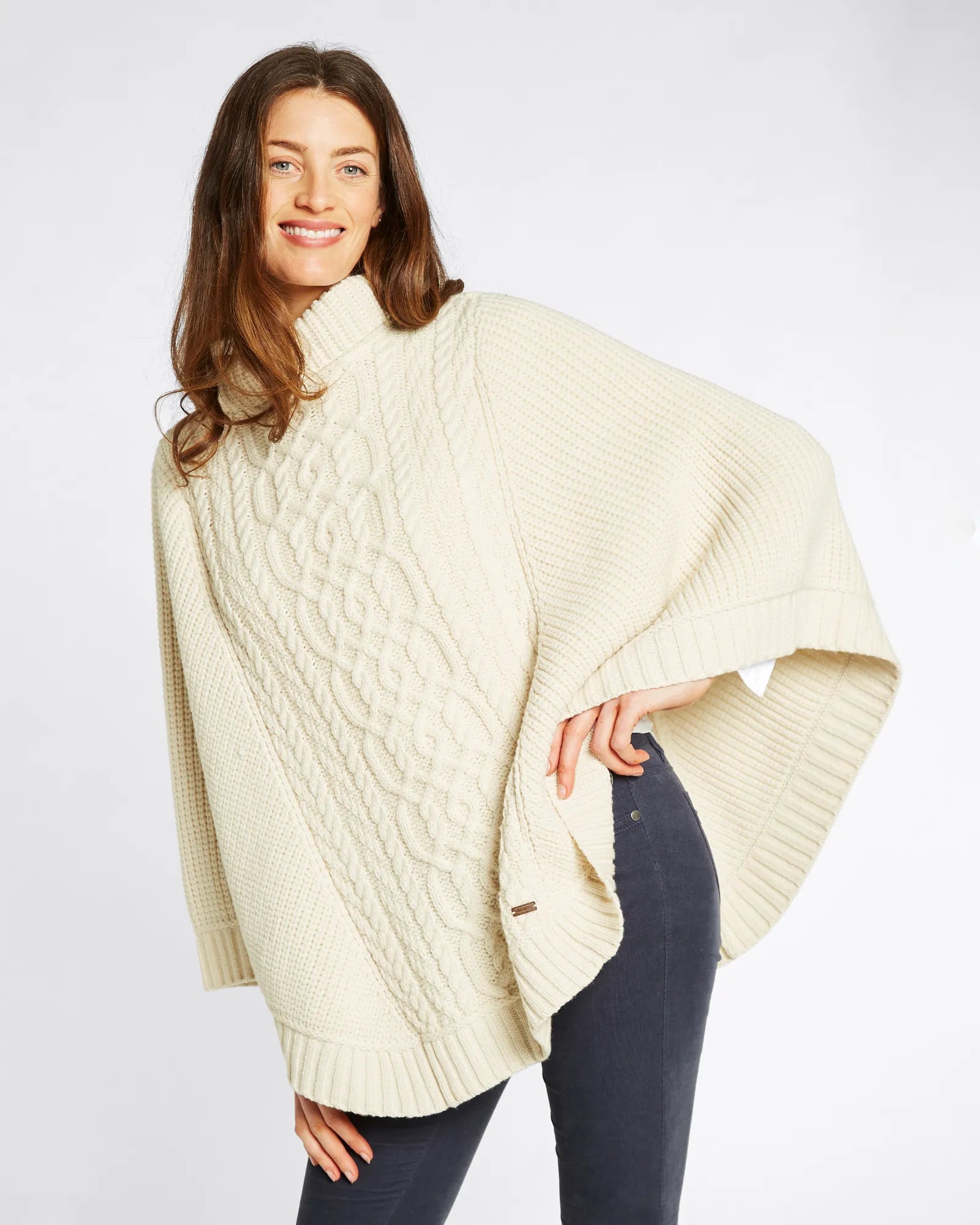 Kilronan Poncho - Cream