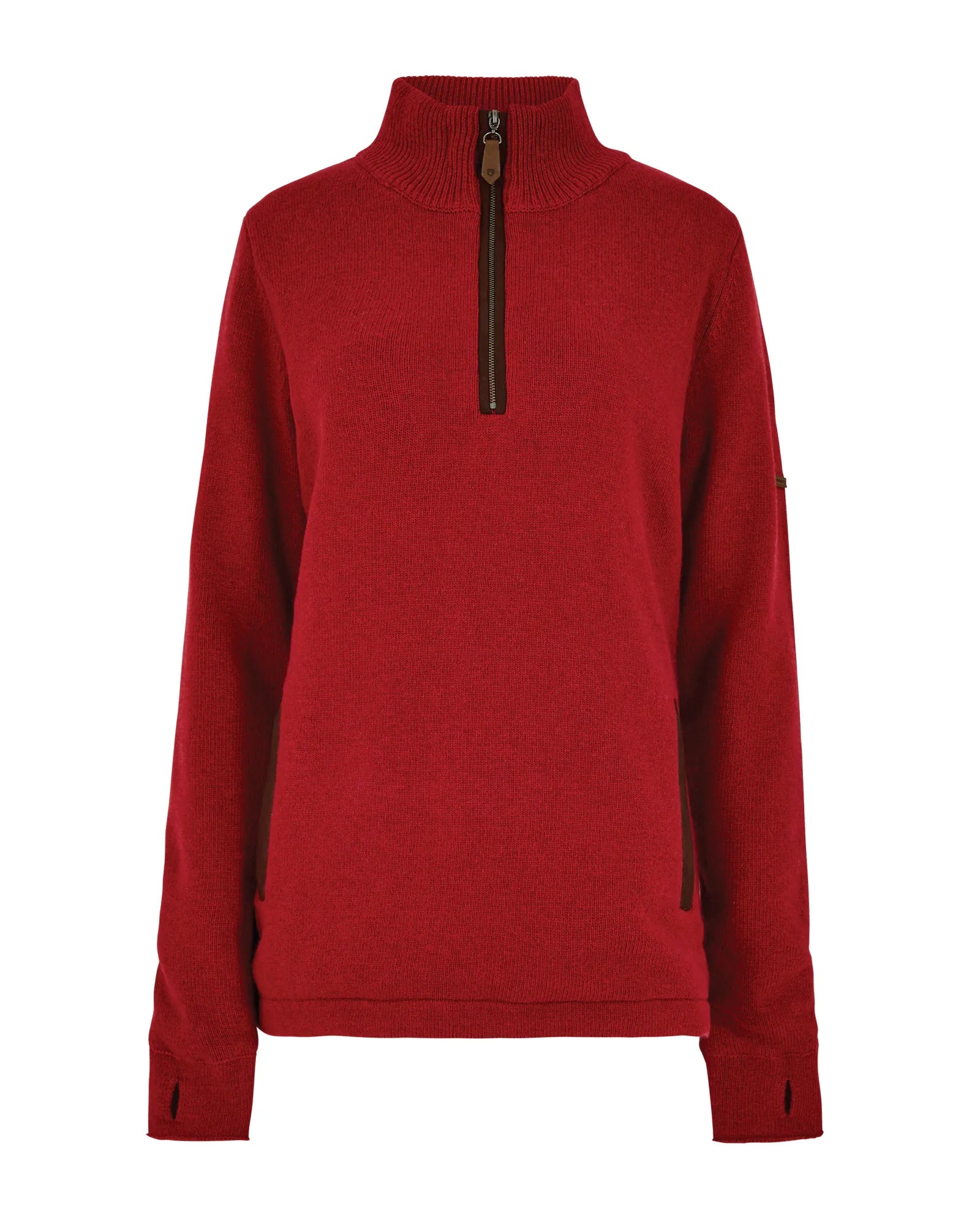 Morrisey Zip Neck Sweater - Cardinal