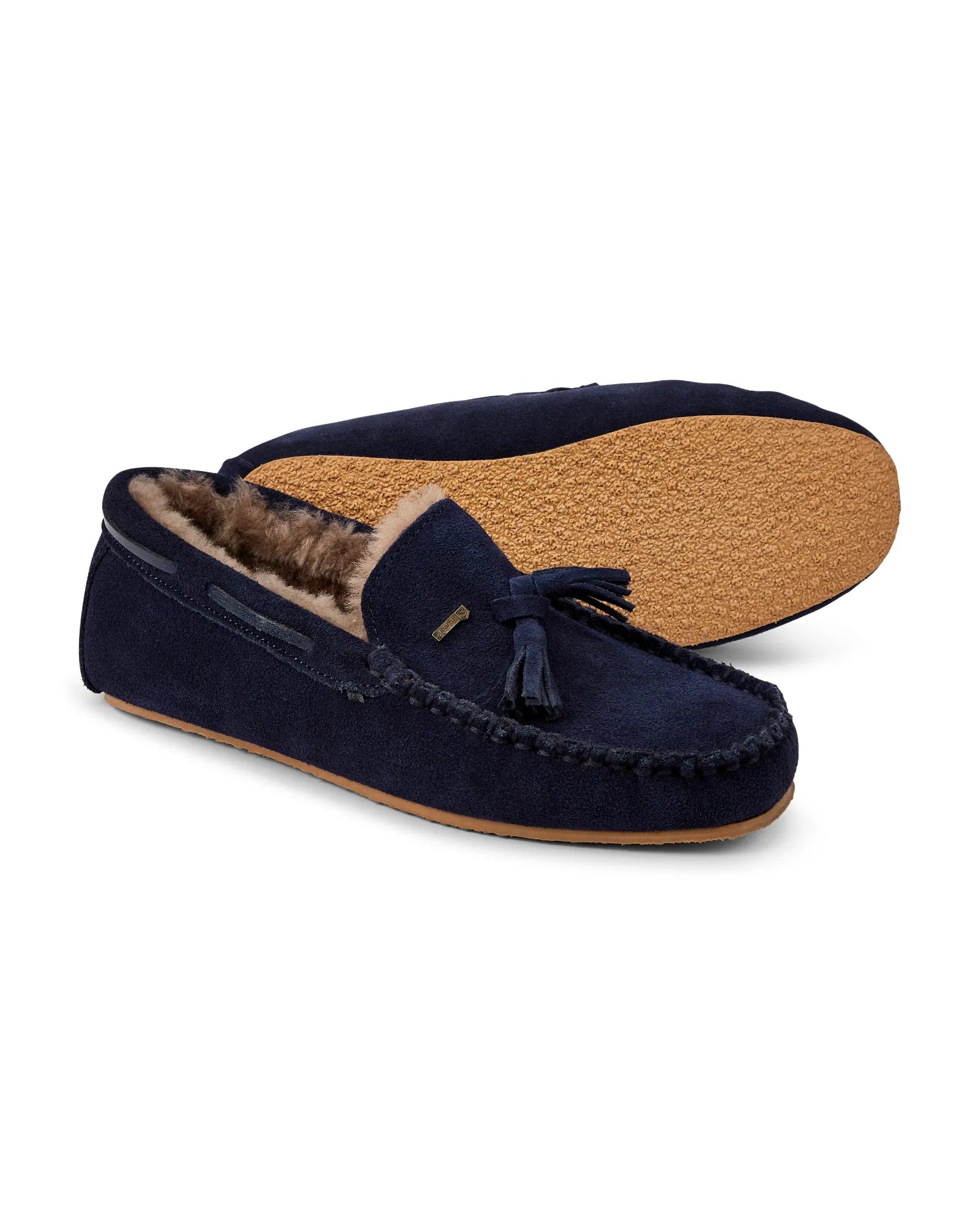 Rosslare Moccasin Slipper - Navy