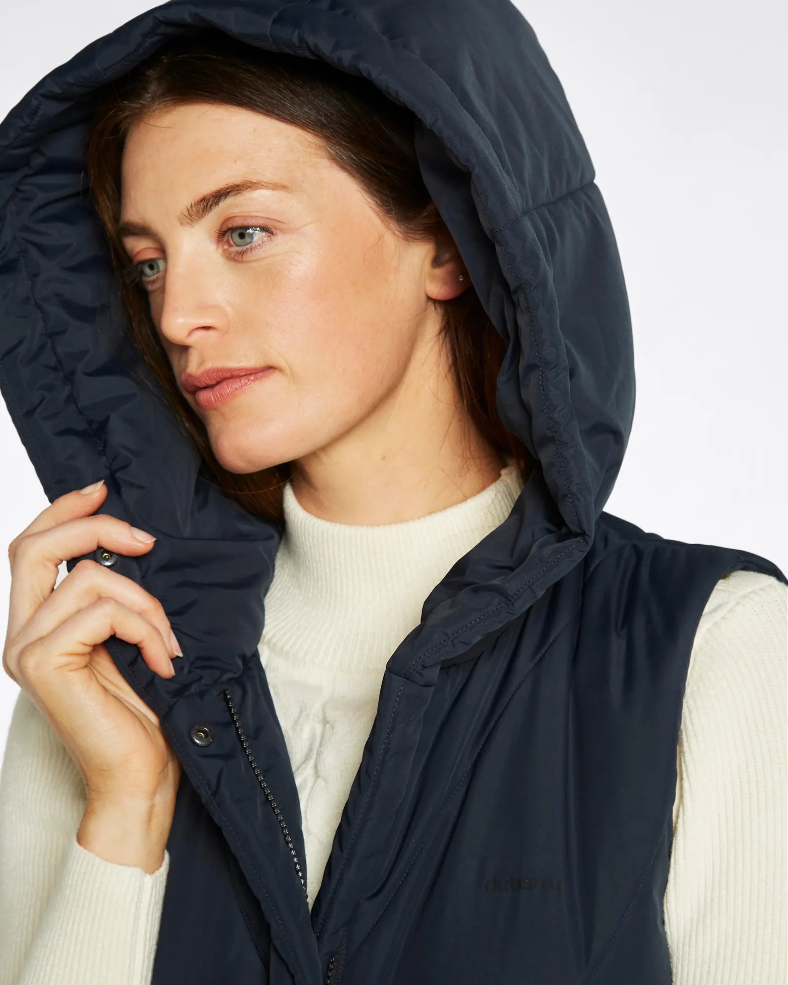 Ryan Women's Hooded Gilet - Navy