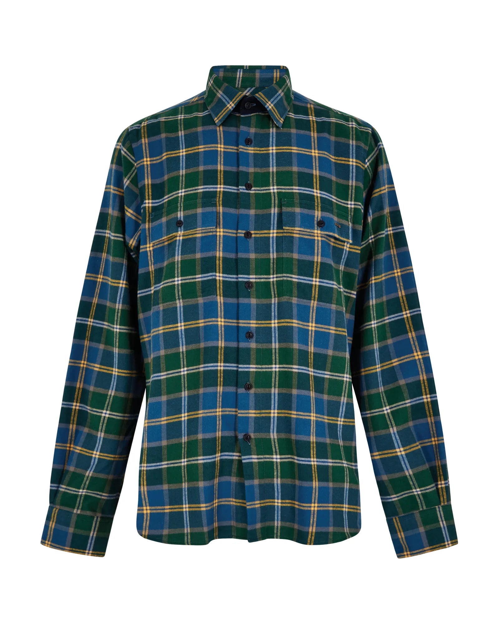 Shelbourne Check Flannel Shirt - Verdigris