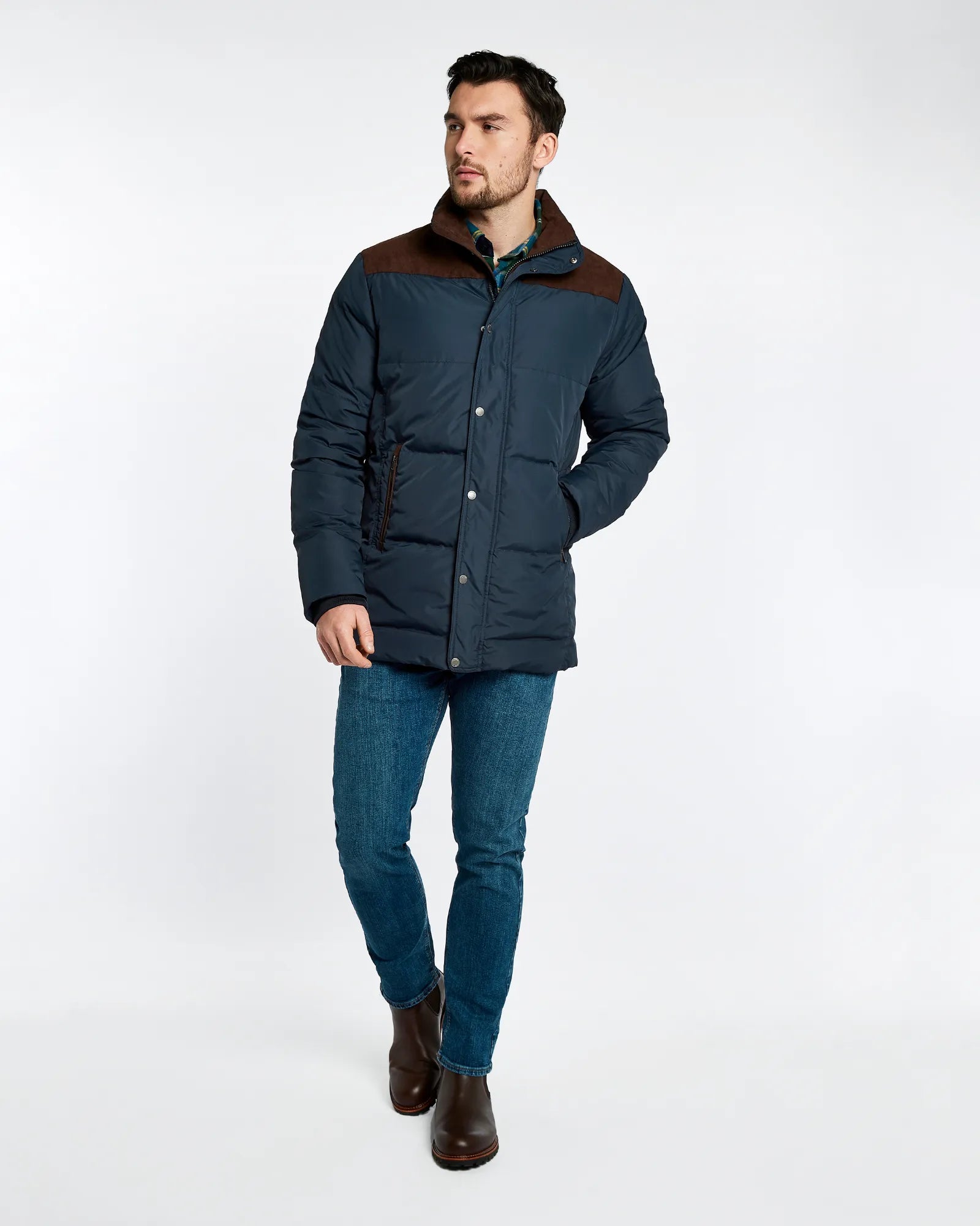 Talbot Down Filled Jacket - Navy