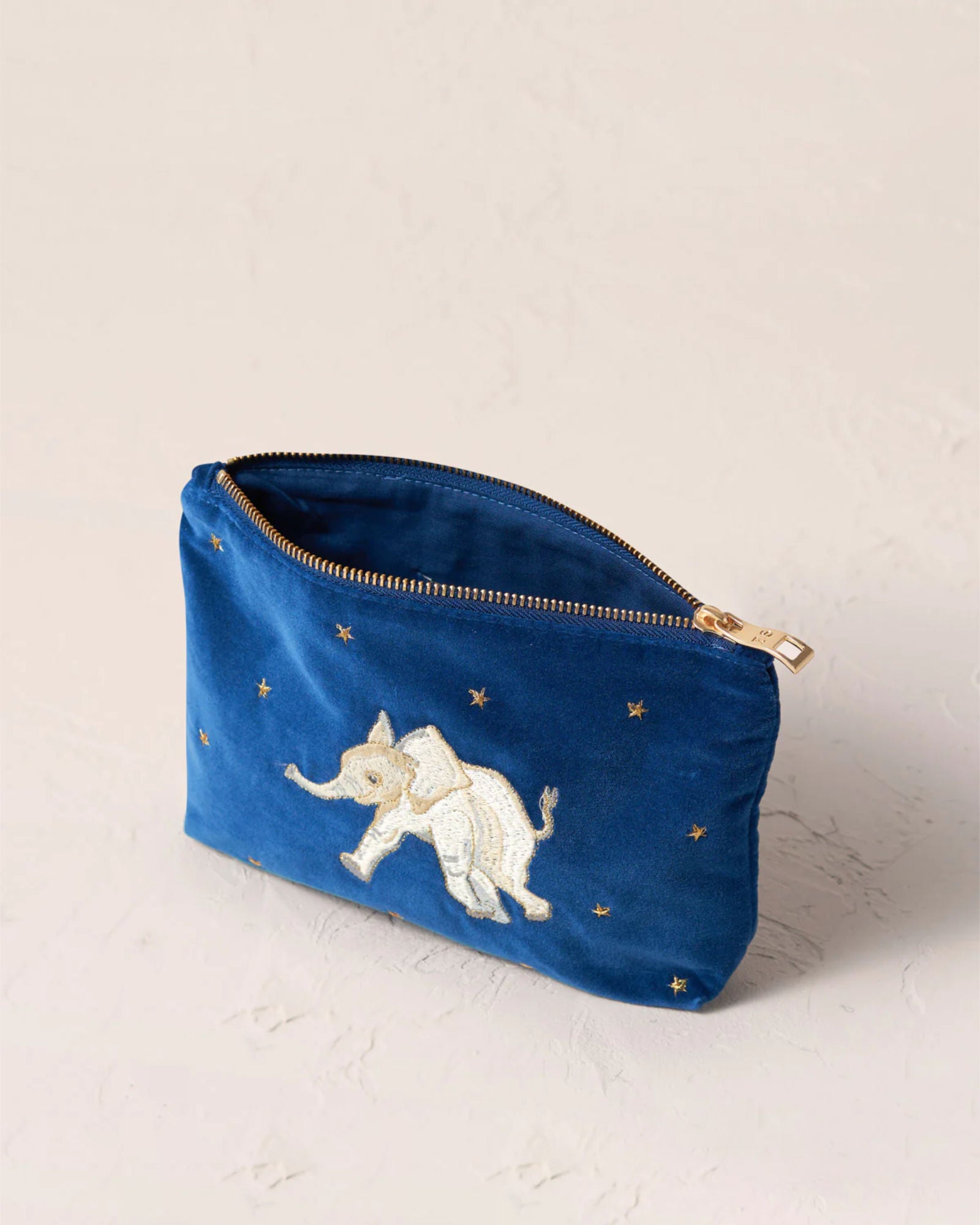 Baby Elephant Conservation Mini Pouch - Navy