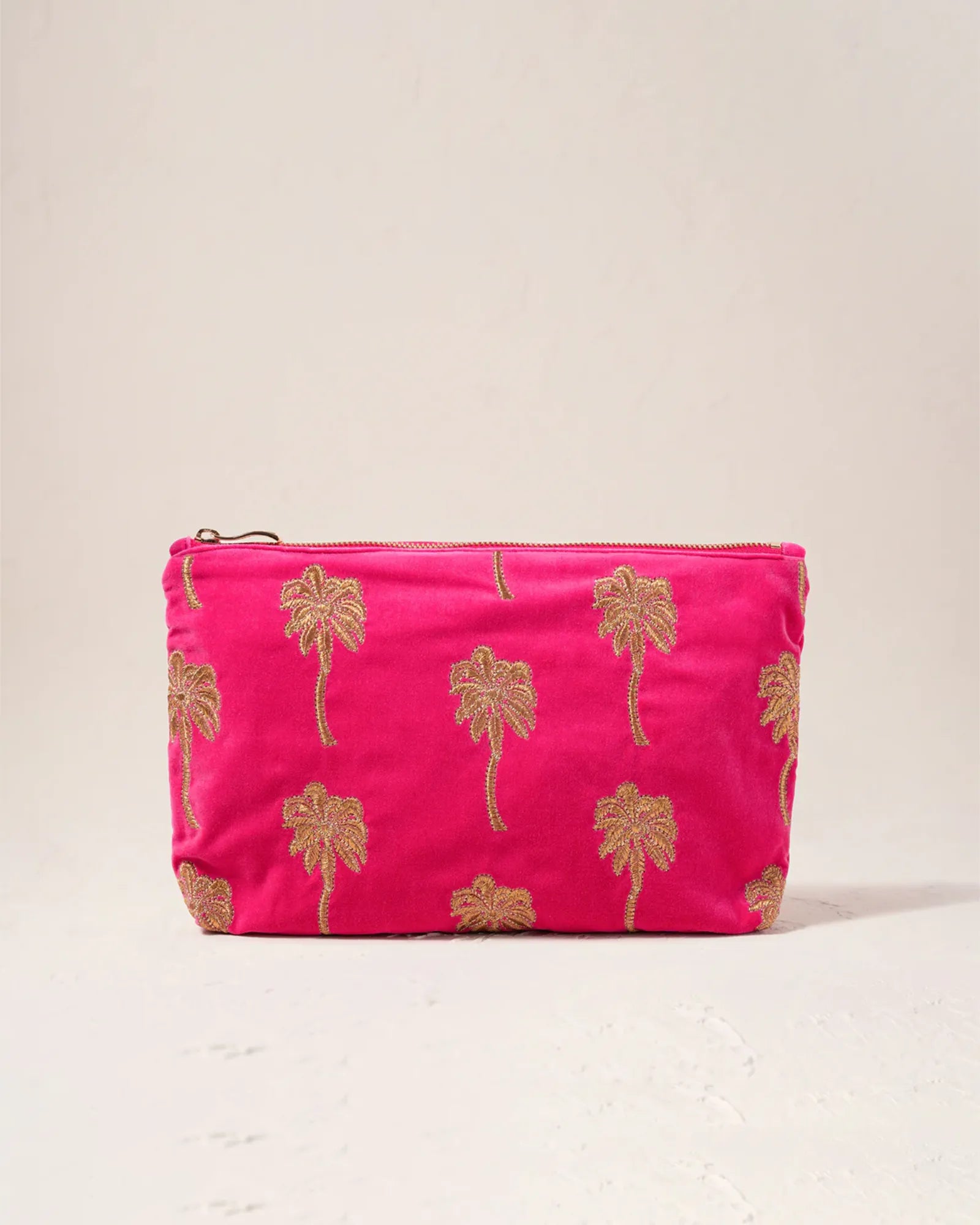 Gold Palm Pink Everyday Pouch
