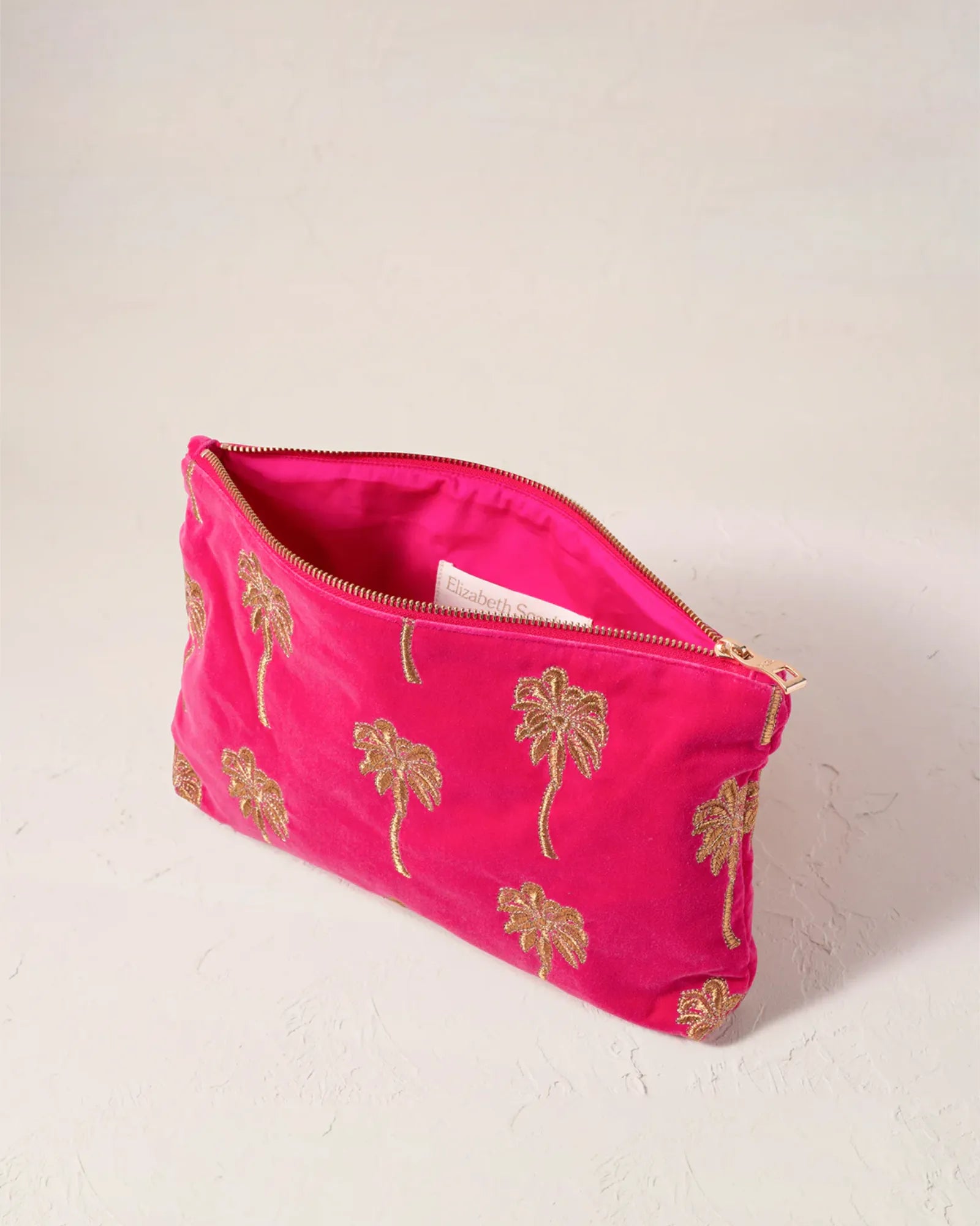 Gold Palm Pink Everyday Pouch