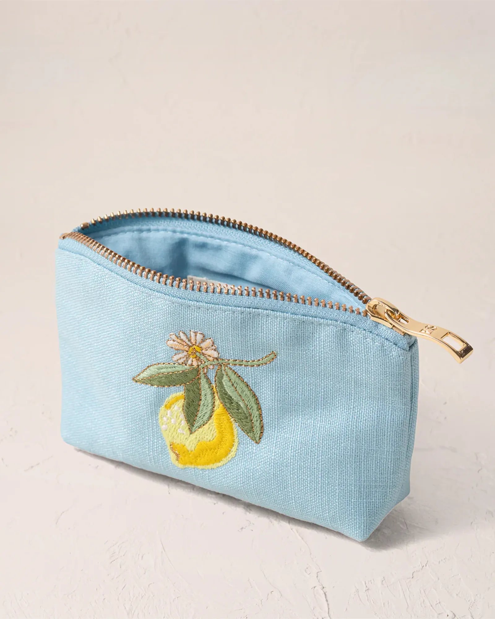 Lemon Blossom French Blue Coin Purse