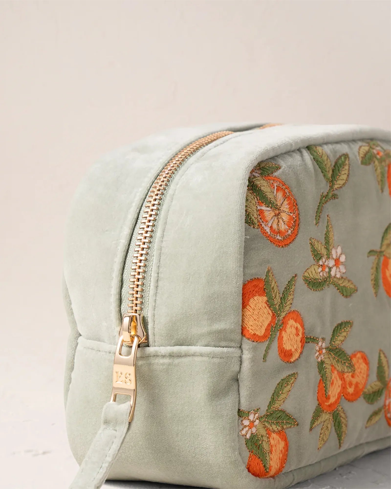 Orange Blossom Sage Makeup Bag