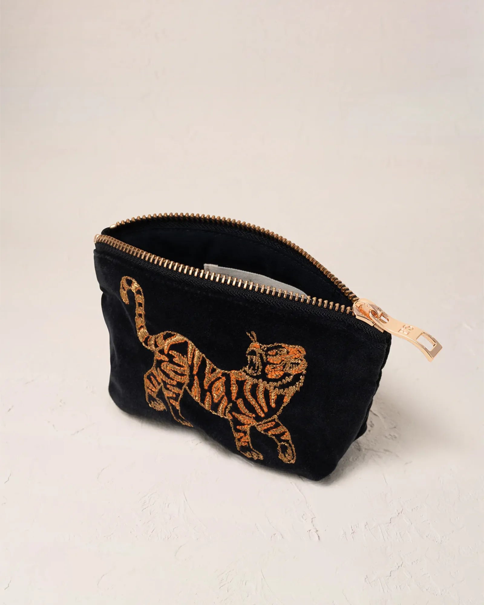 Wild Tiger Coin Purse - Charcoal