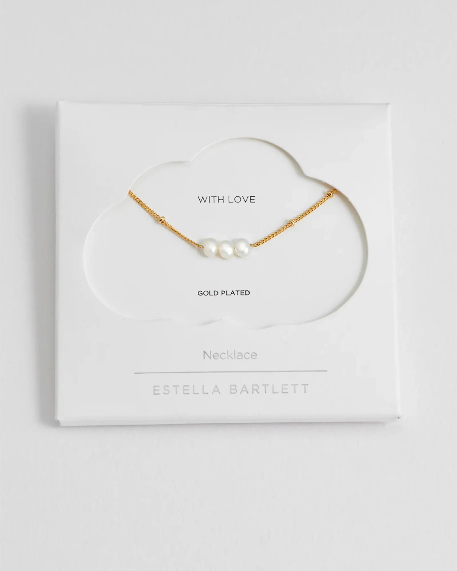 Beaded Chain & Pearl Necklace - Gold Plated