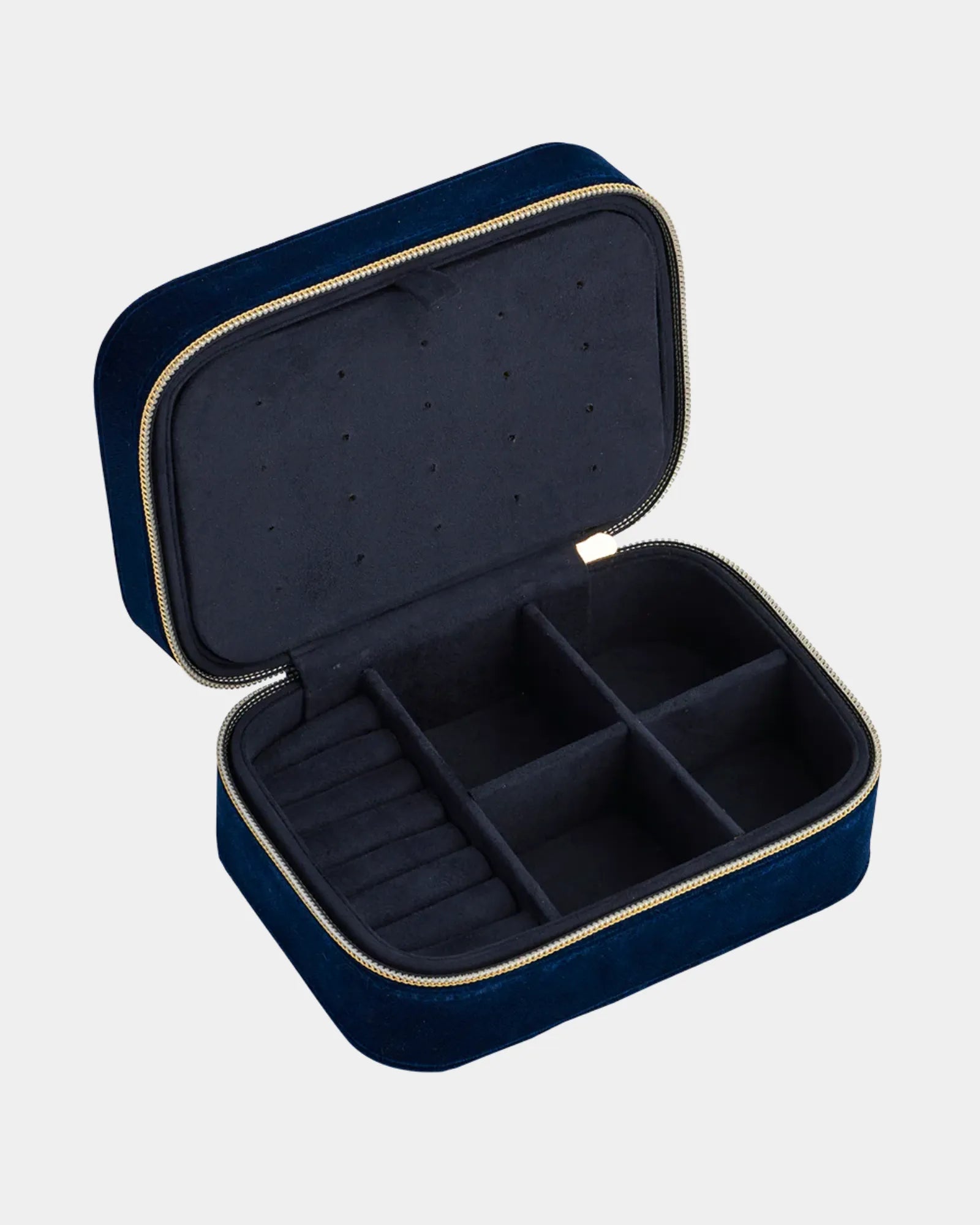 Blue Rosy Posy Embroidered Jewellery Box Large