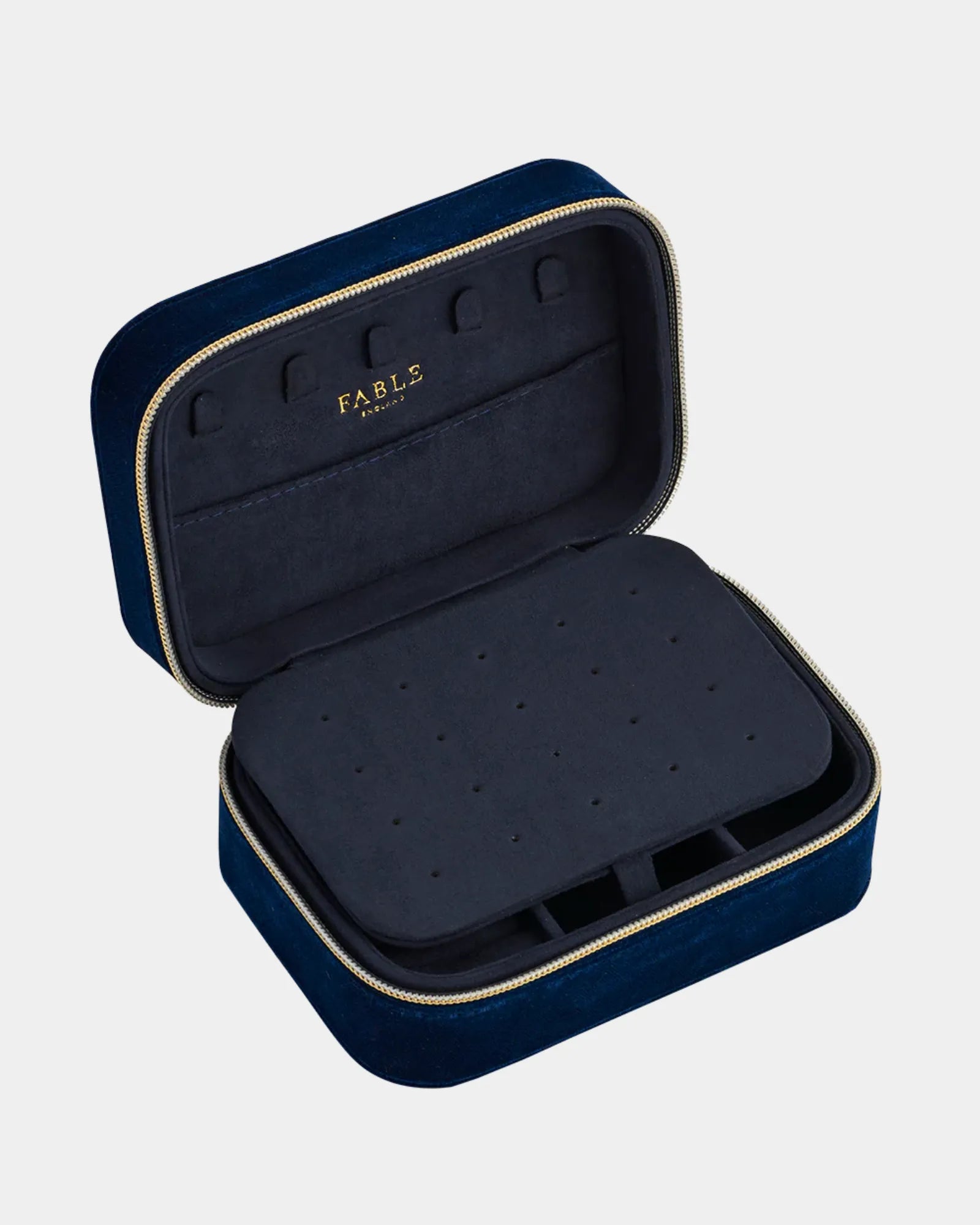 Blue Rosy Posy Embroidered Jewellery Box Large