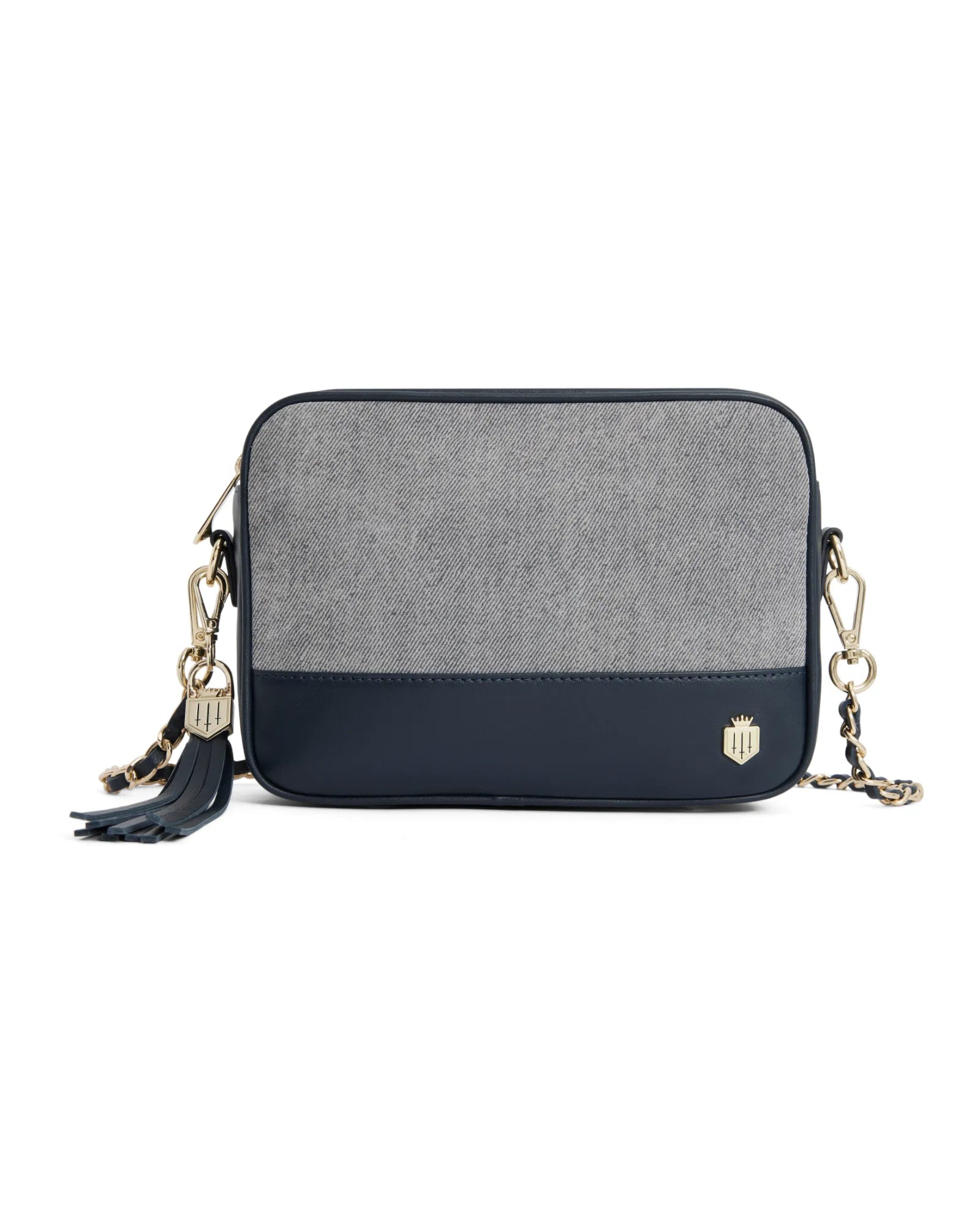 Finsbury Cross Body Bag - Denim Suede