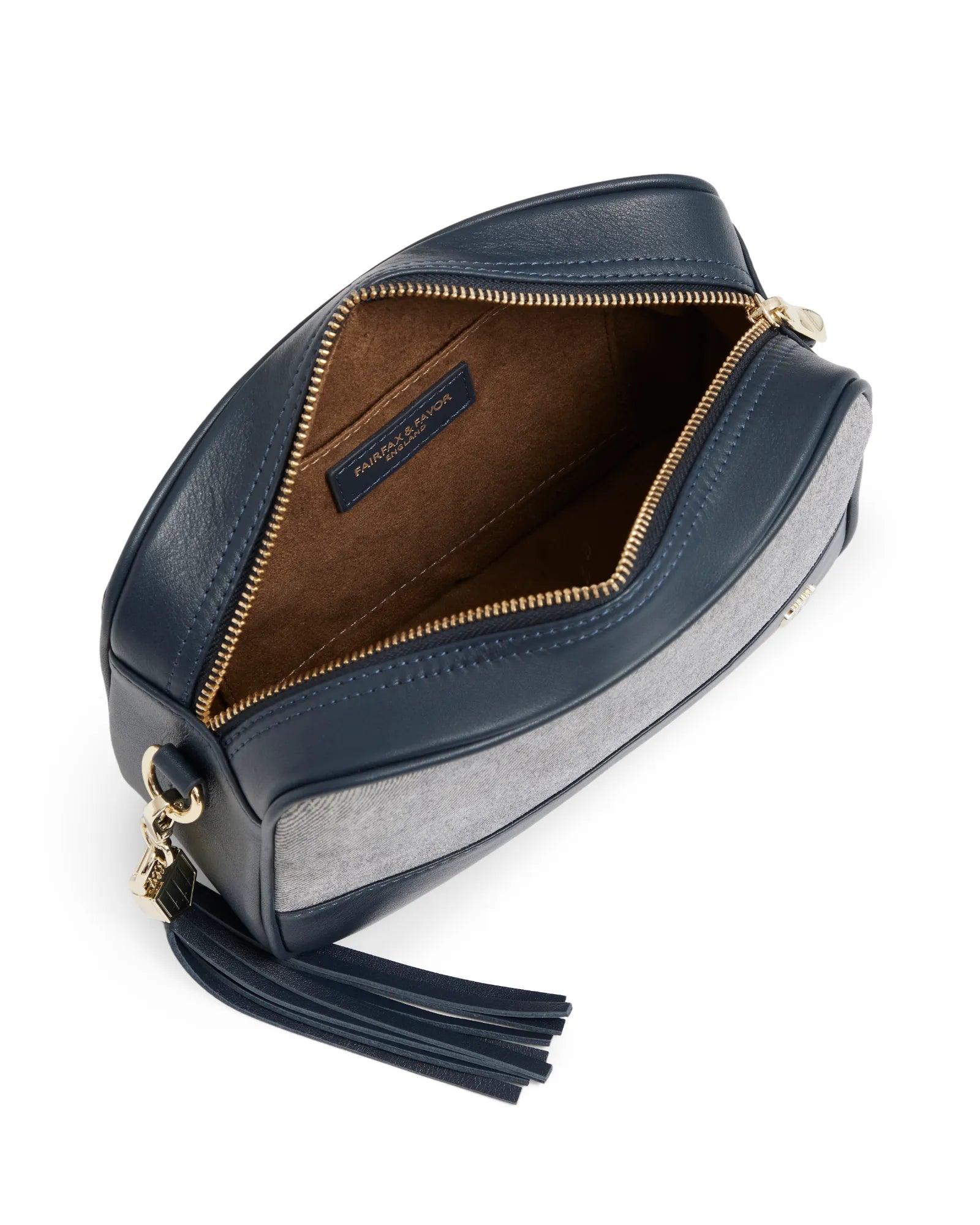 Finsbury Cross Body Bag - Denim Suede