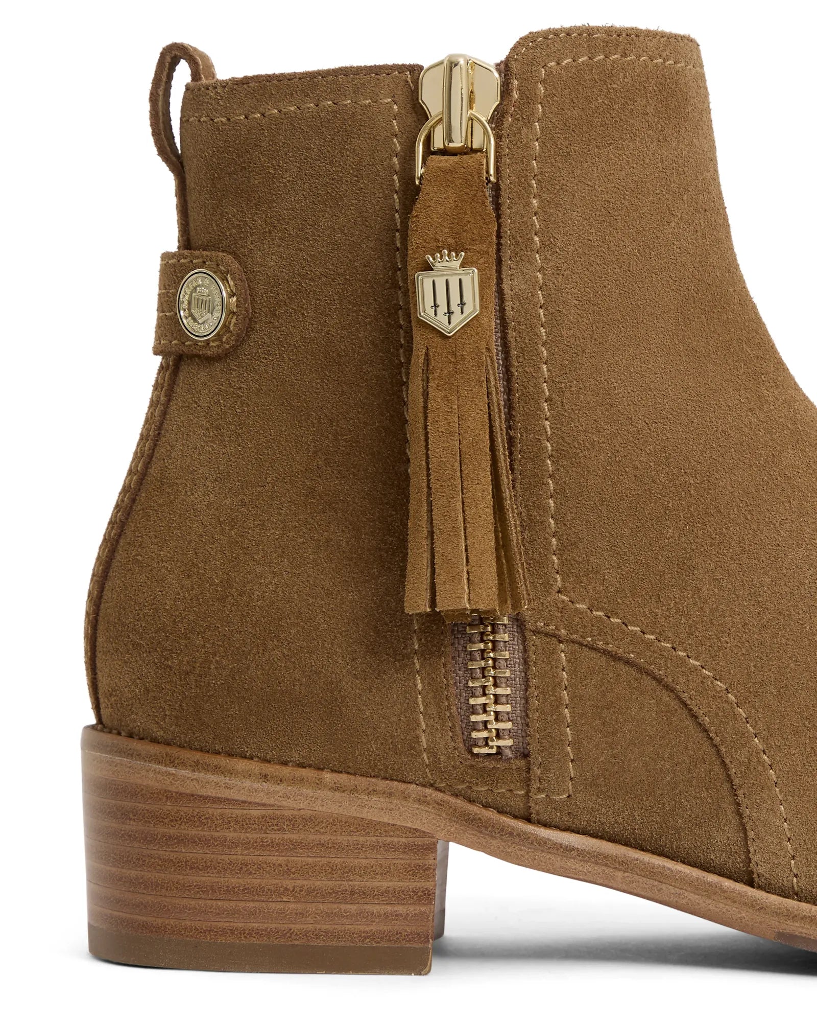 Flat Oakham Ankle Boot - Tan Suede