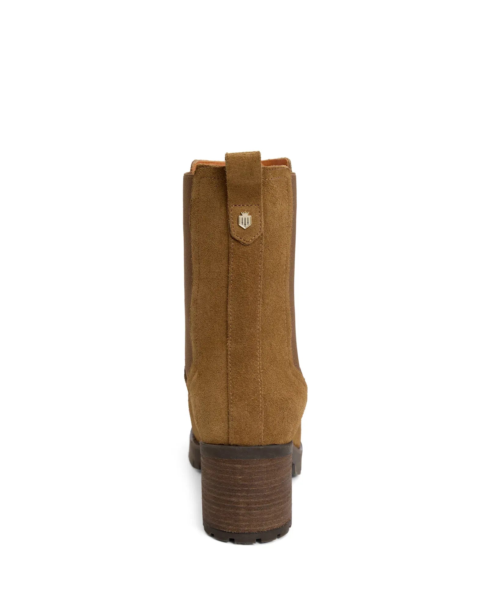 Heeled Boudica Ankle Boot - Tan Suede