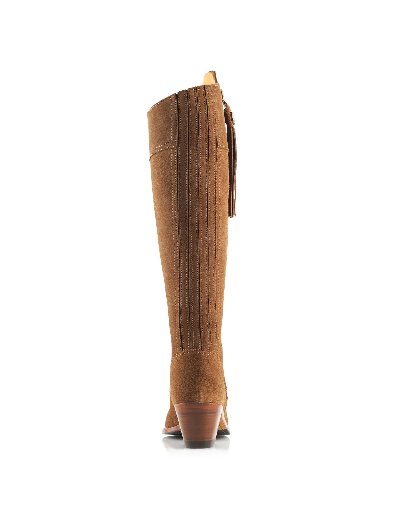 Heeled Regina Sporting Fit Boot - Tan Suede