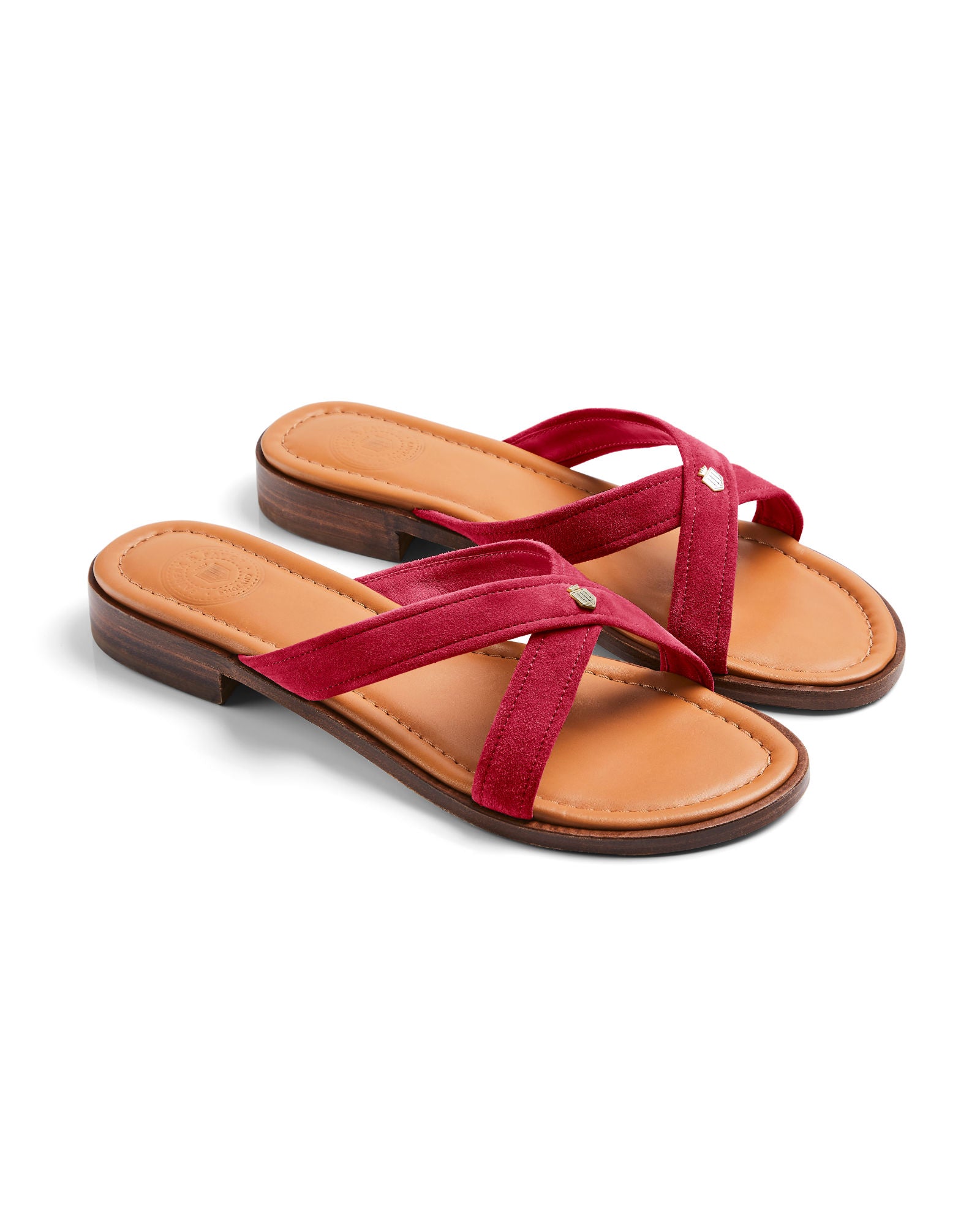 Holkham Sandals - Cherry Suede