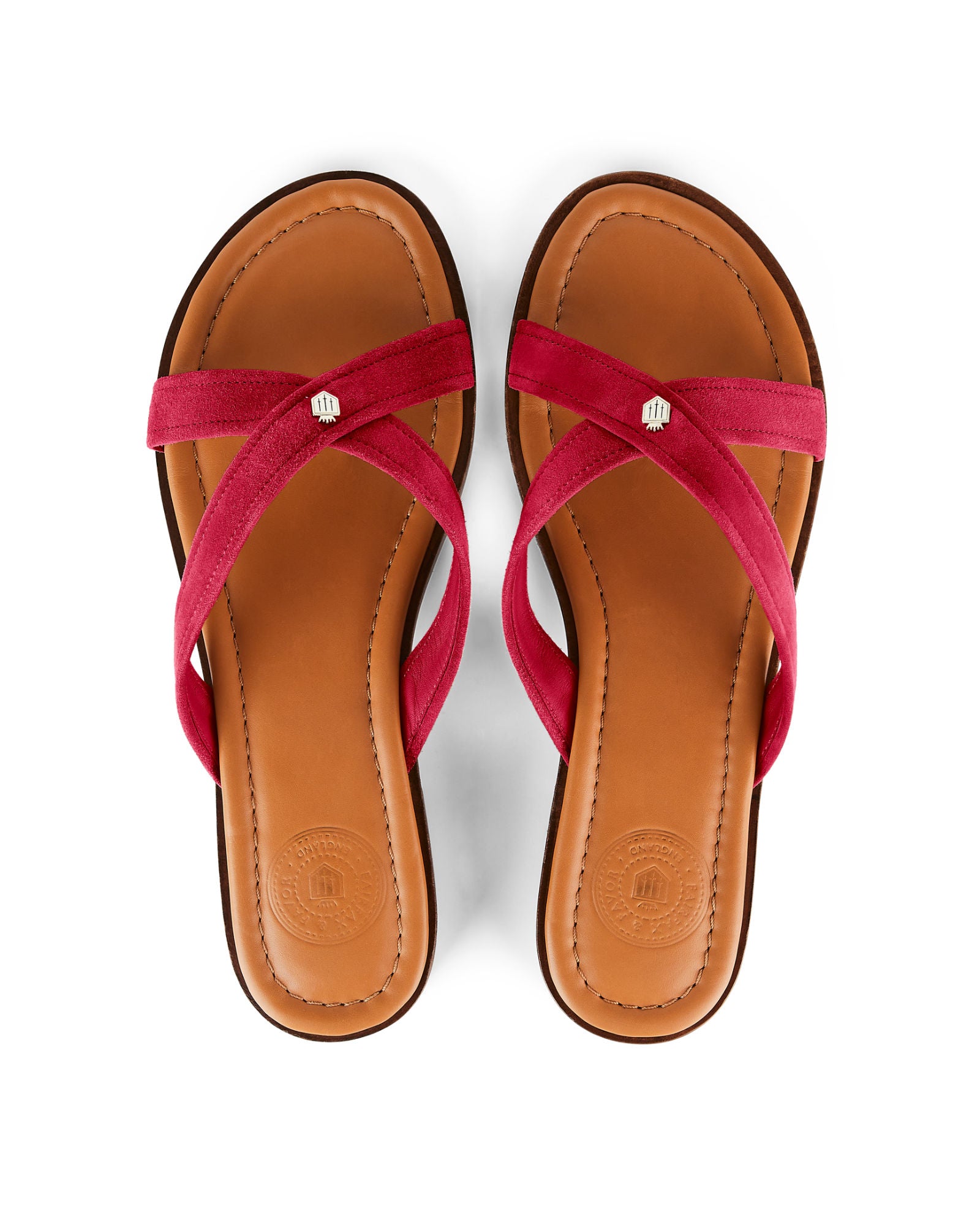 Holkham Sandals - Cherry Suede