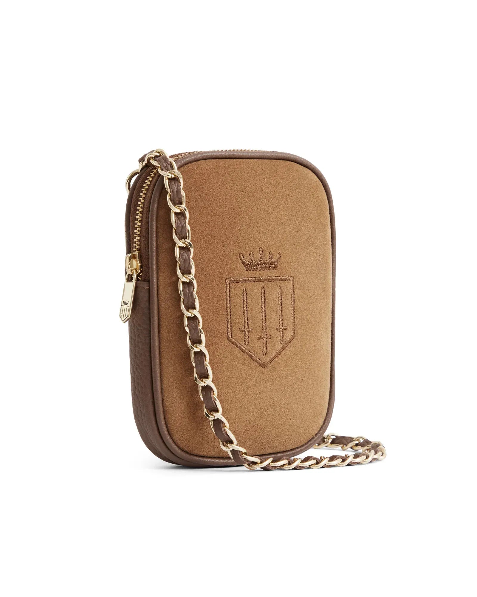 Mini Finsbury Cross Body Bag - Tan Suede