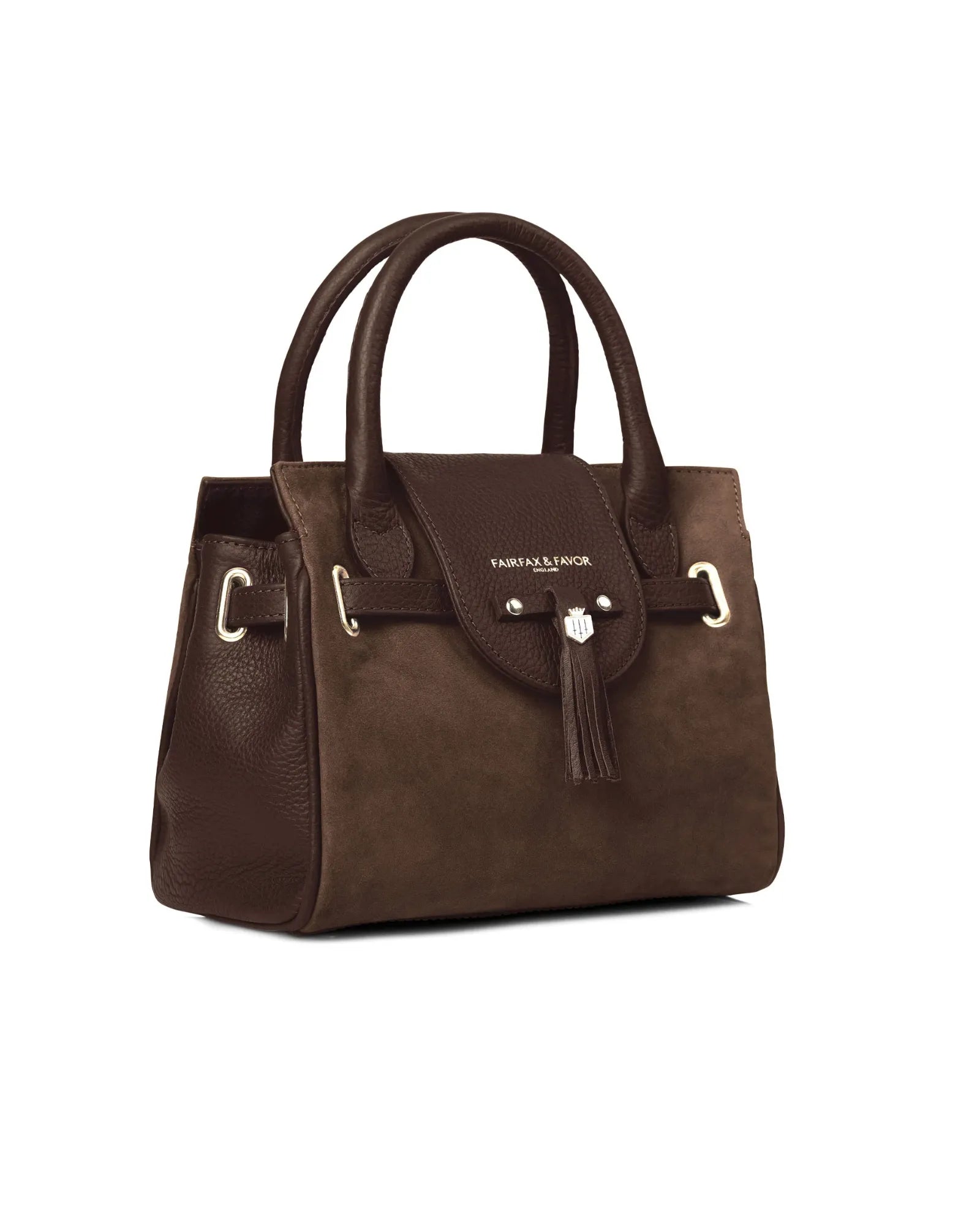 The Mini Windsor Handbag in Chocolate Suede