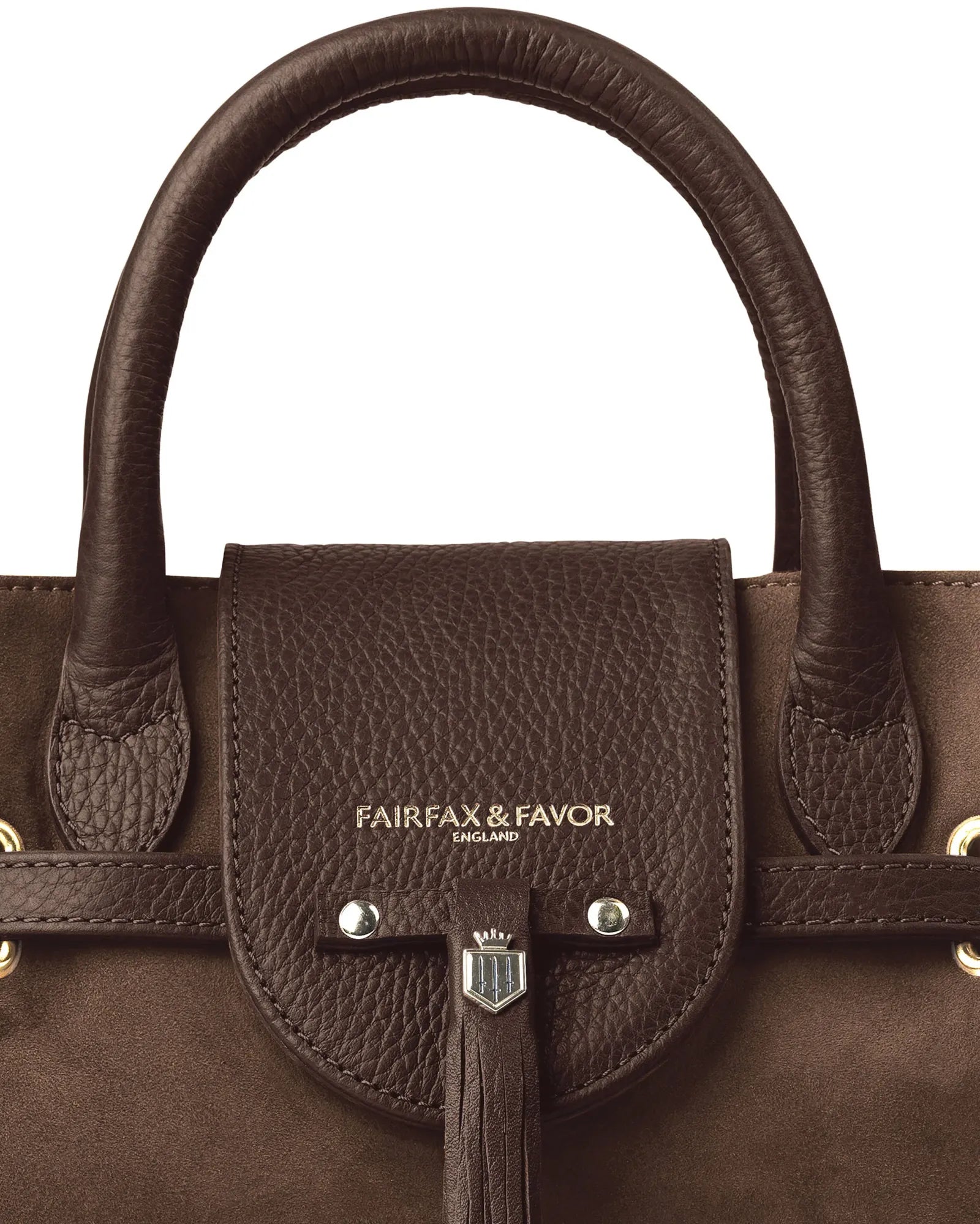 The Mini Windsor Handbag in Chocolate Suede