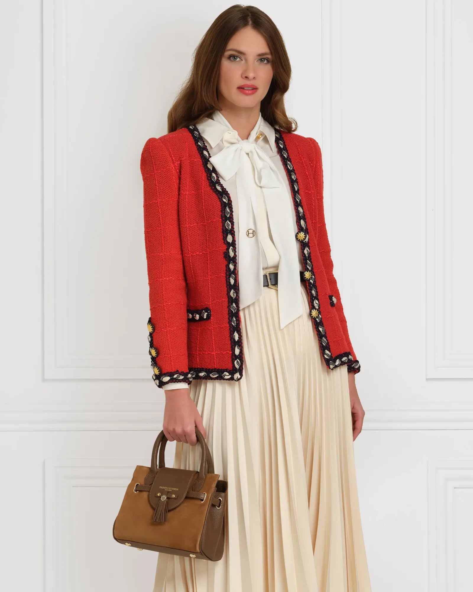 The Mini Windsor Handbag in Tan Suede