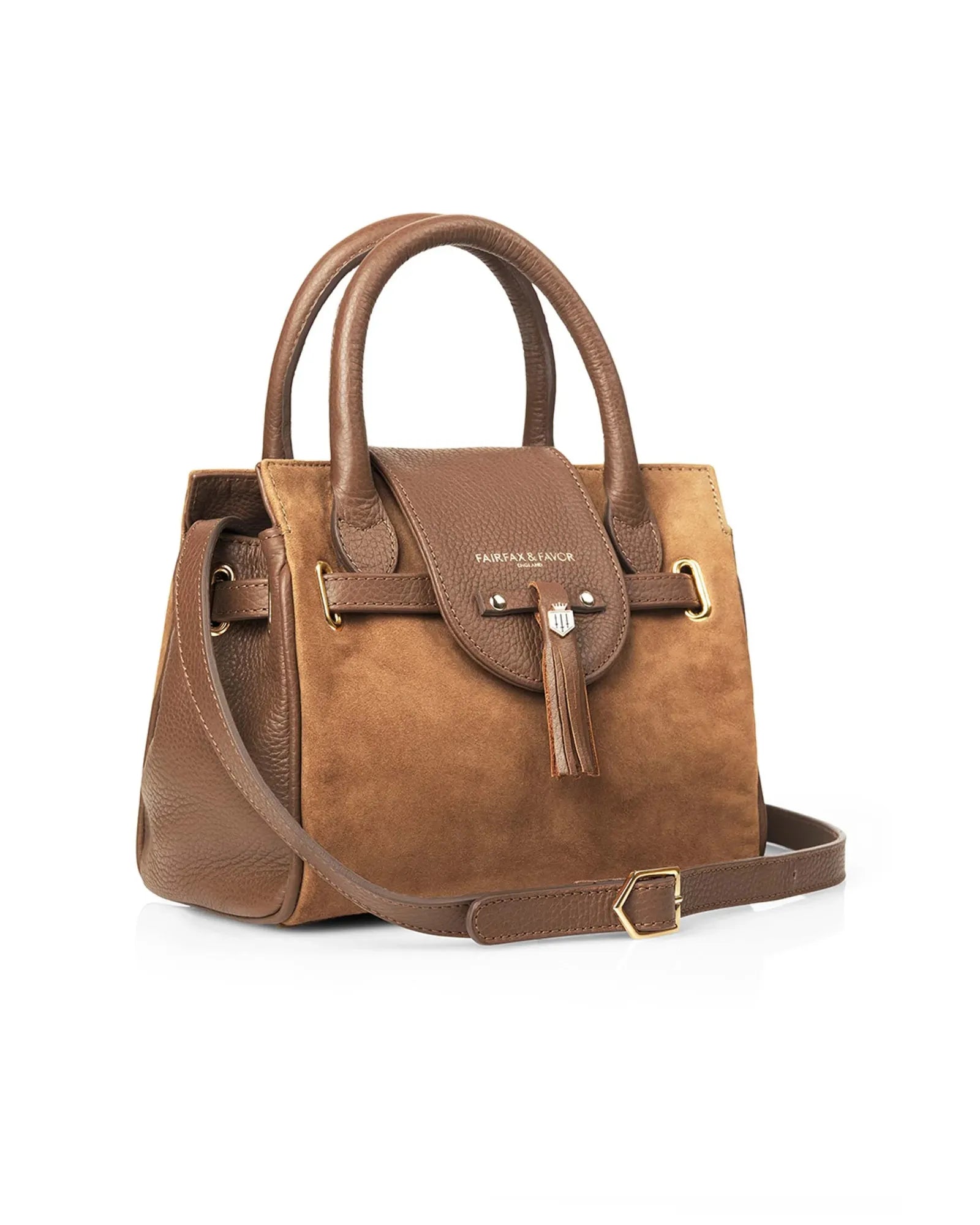 The Mini Windsor Handbag in Tan Suede