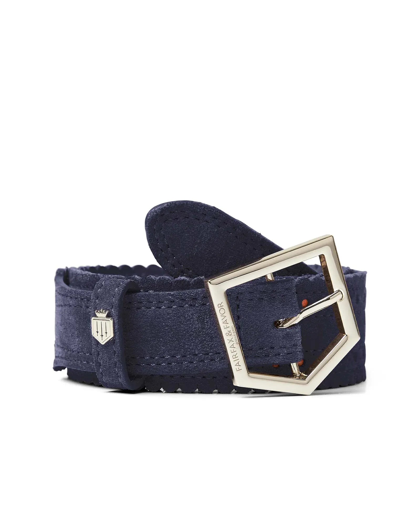 The Regina Belt in Navy Suede