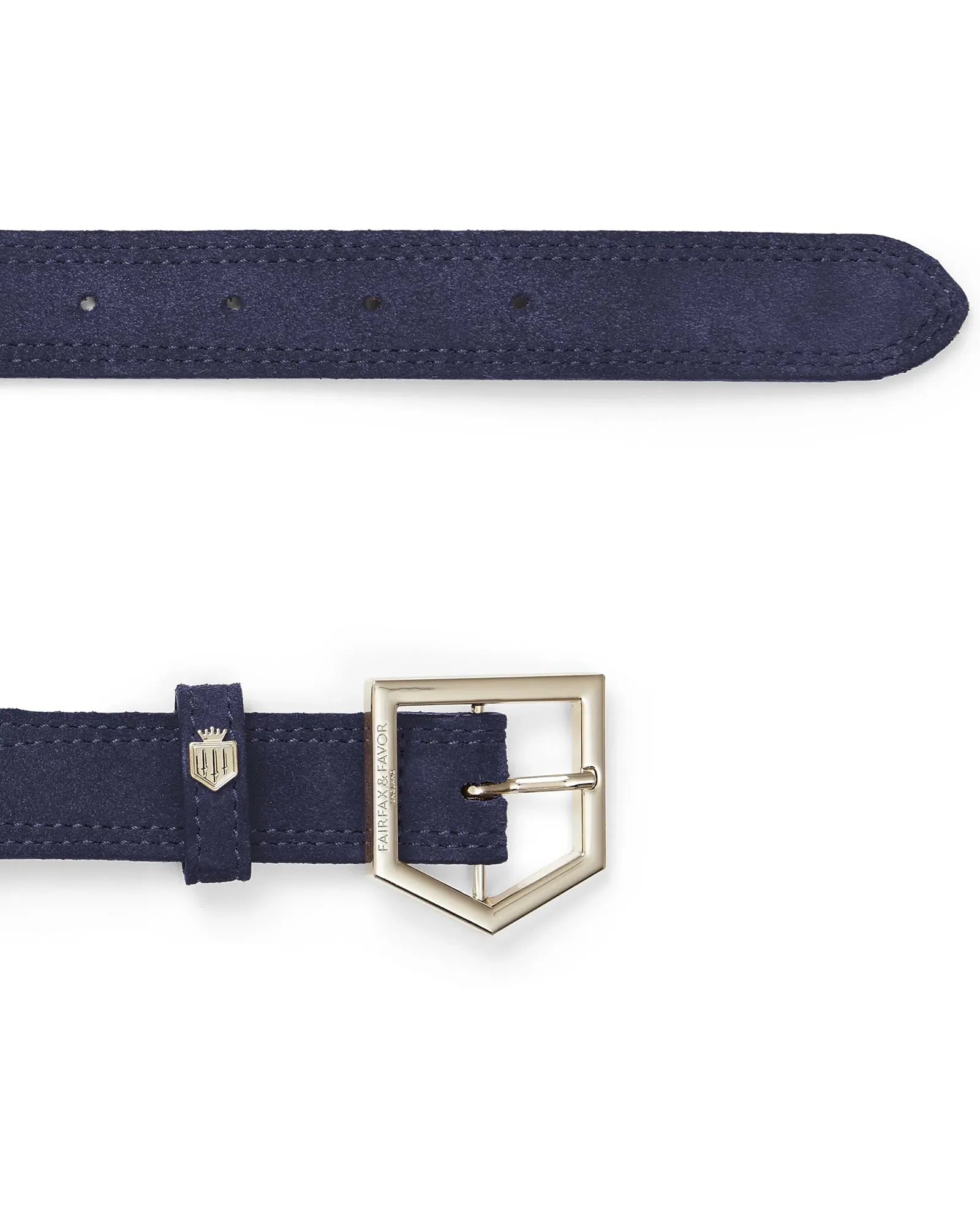 The Regina Belt in Navy Suede