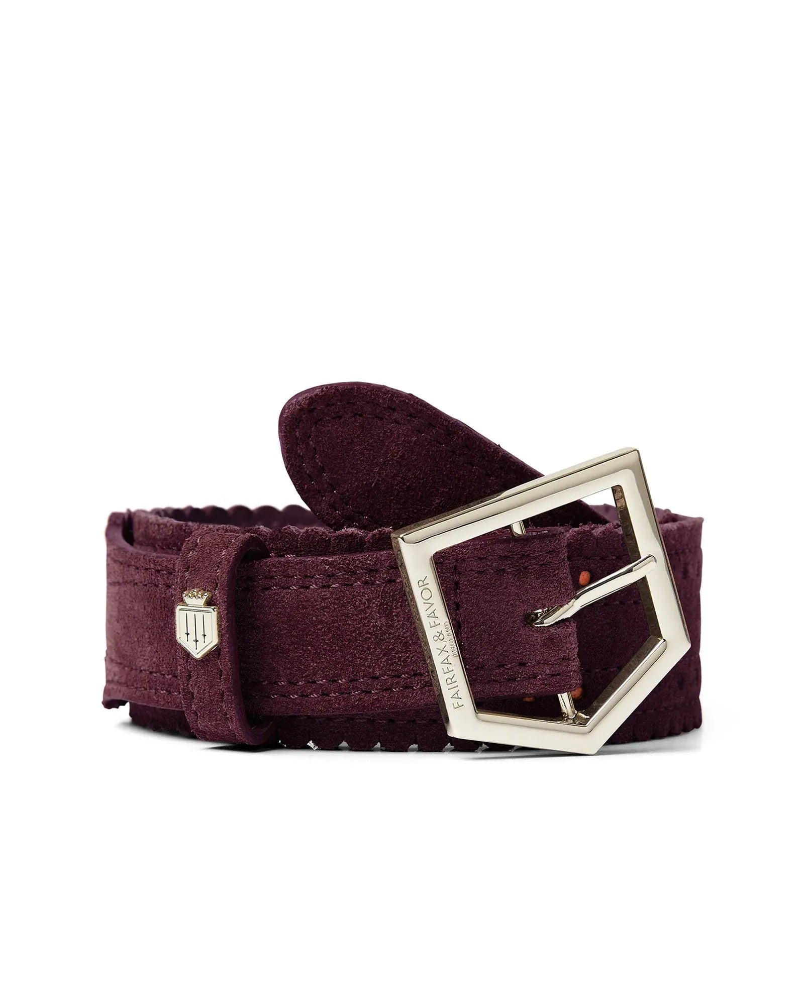 The Regina Belt in Plum Suede