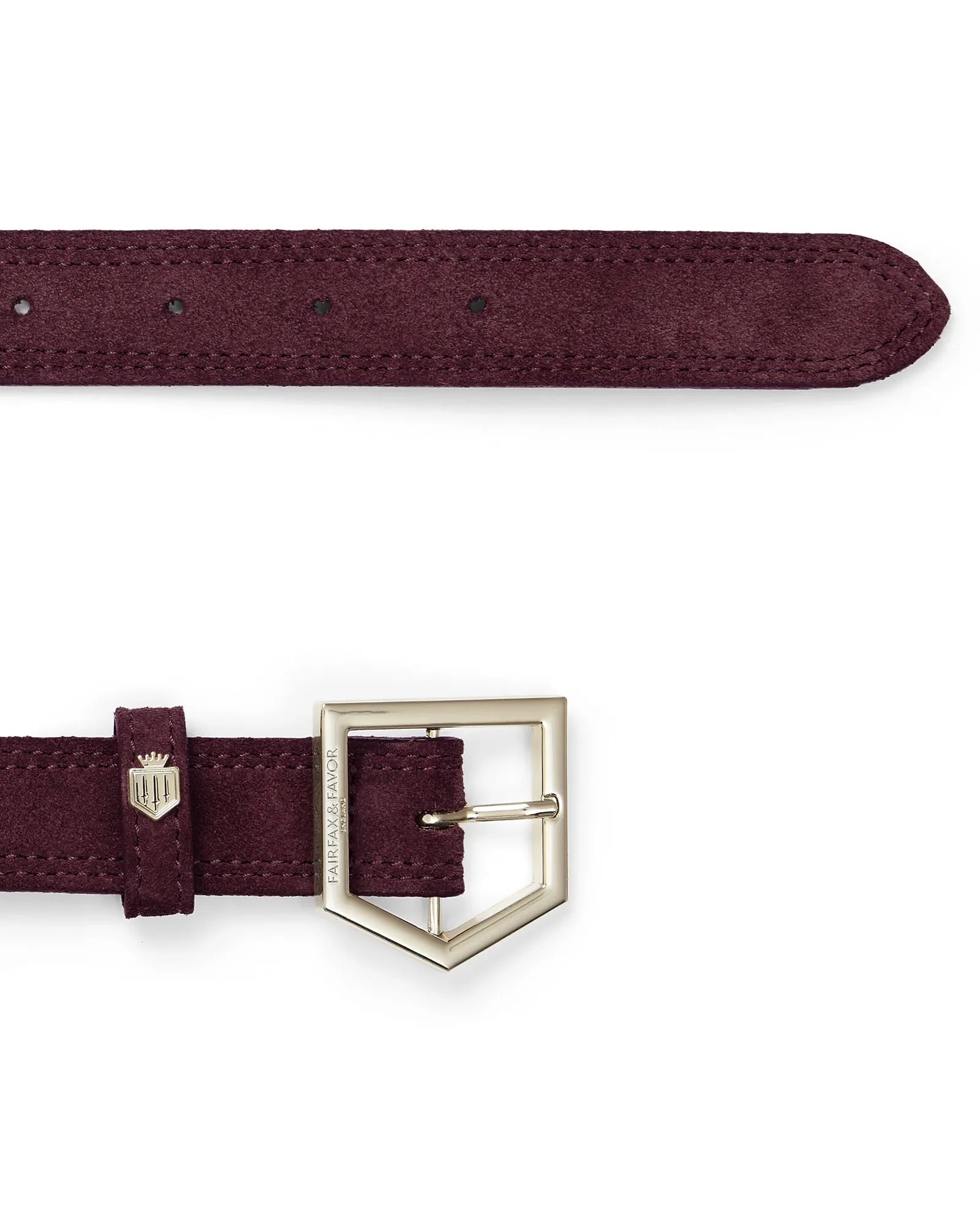 The Regina Belt in Plum Suede