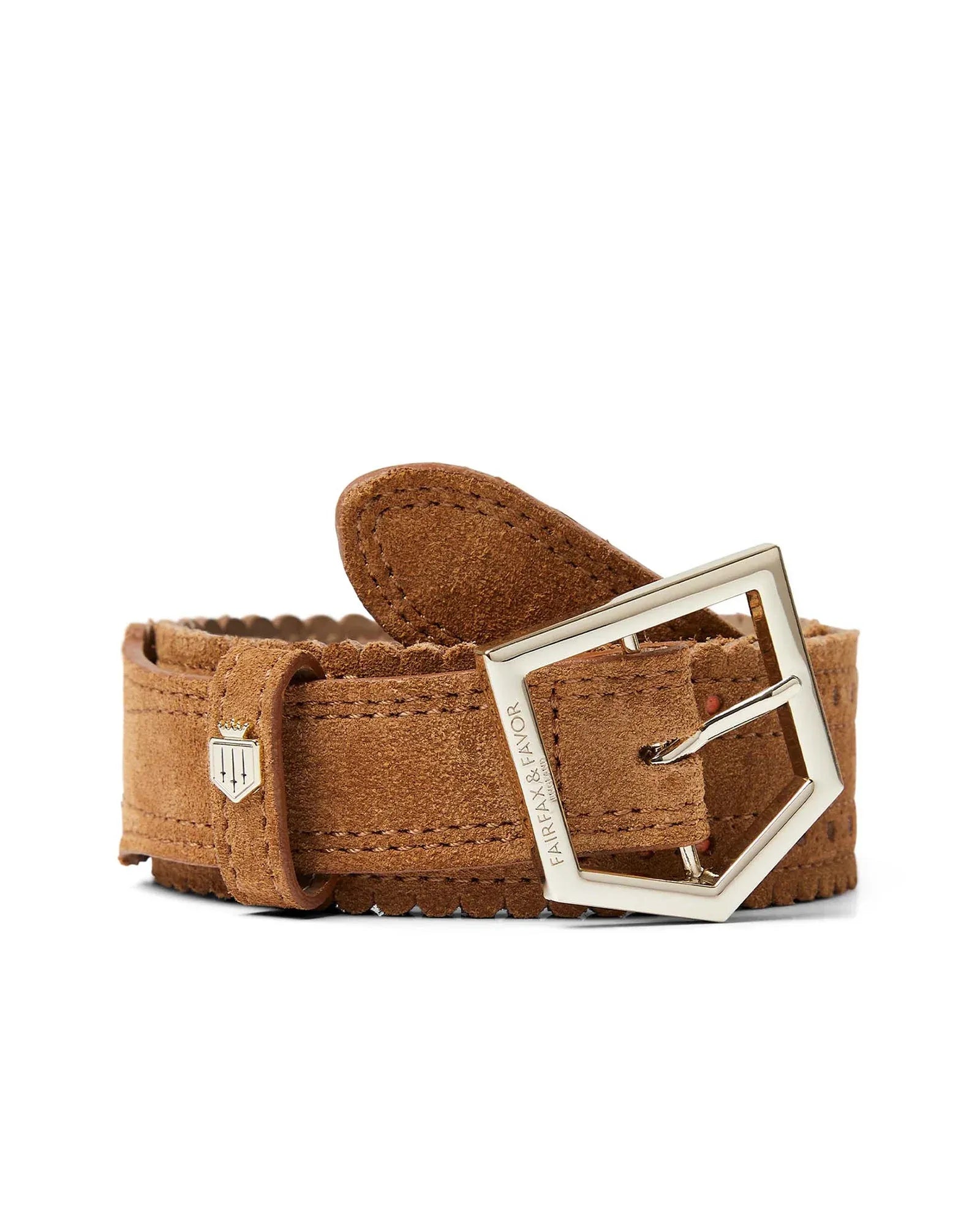 The Regina Belt in Tan Suede