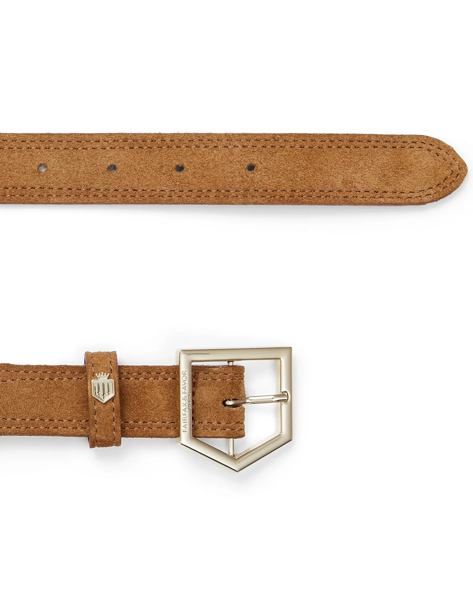 The Regina Belt in Tan Suede