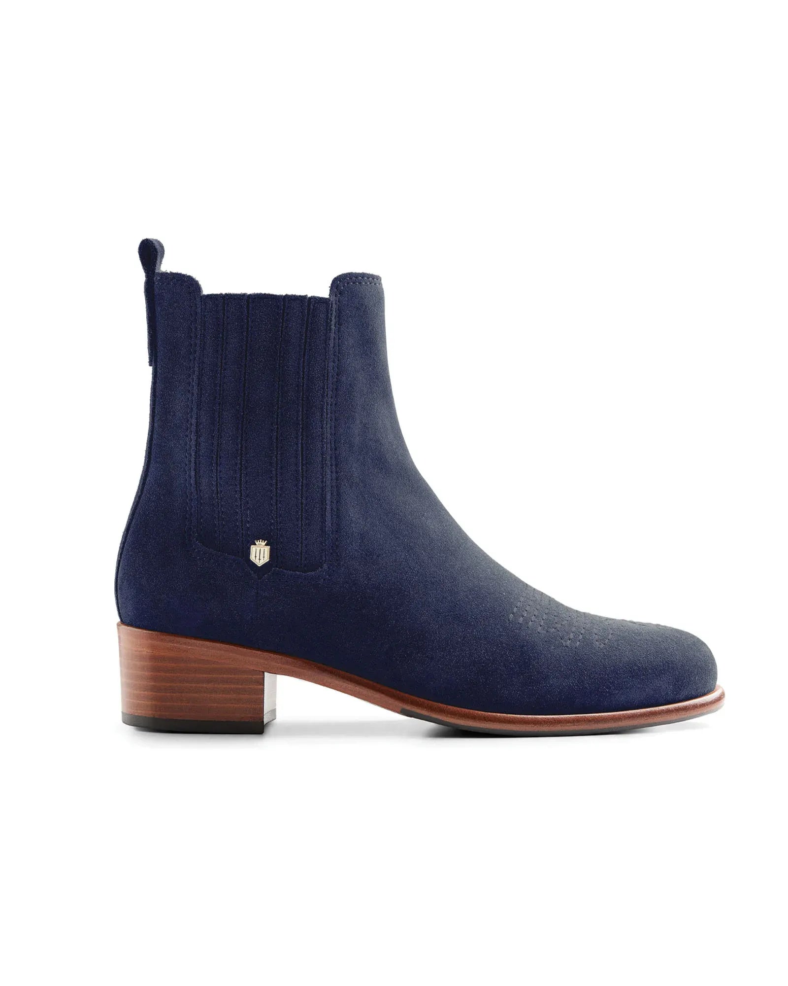 The Rockingham Chelsea Boot in Ink Suede