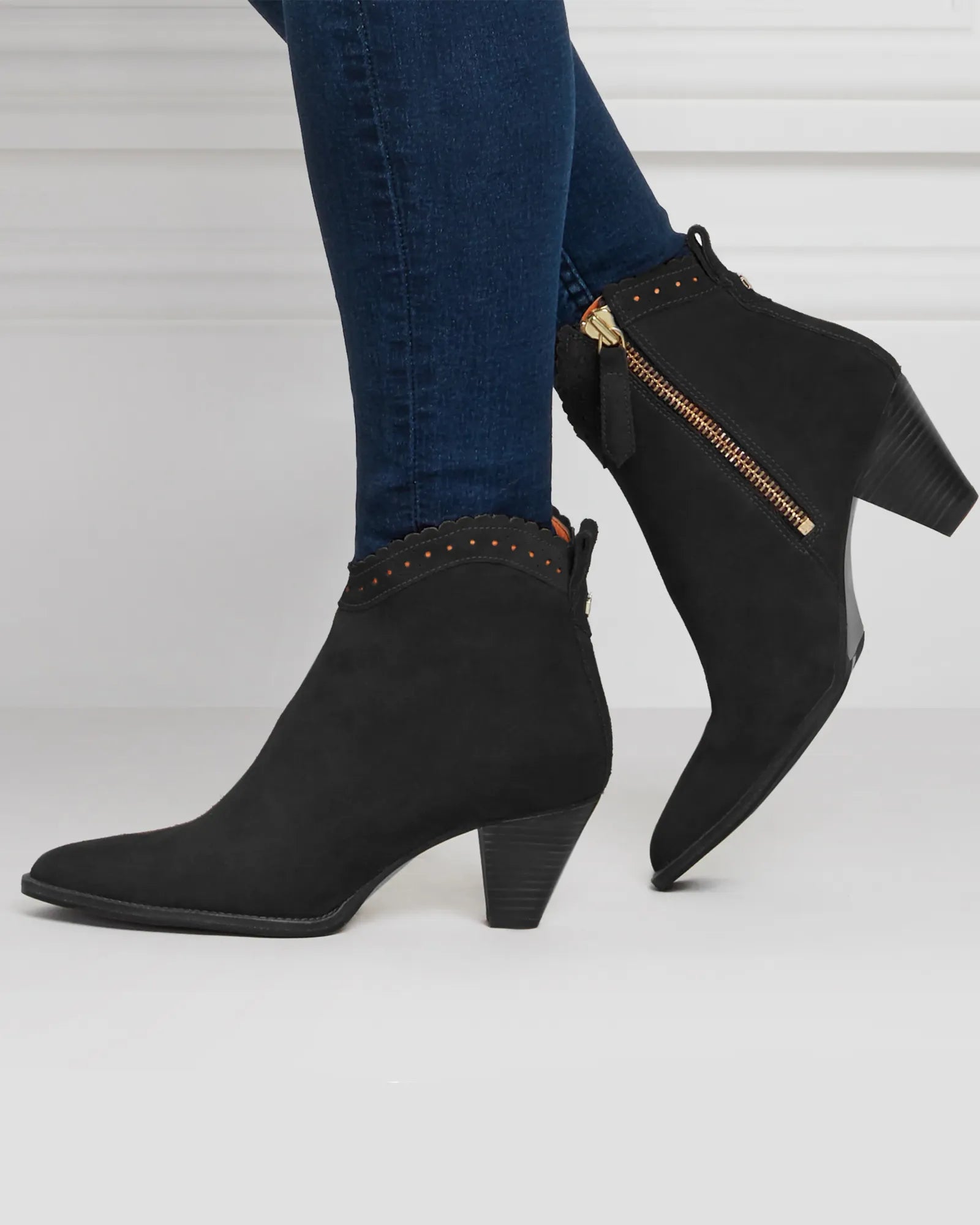 The Regina Ankle Boot in Black Suede