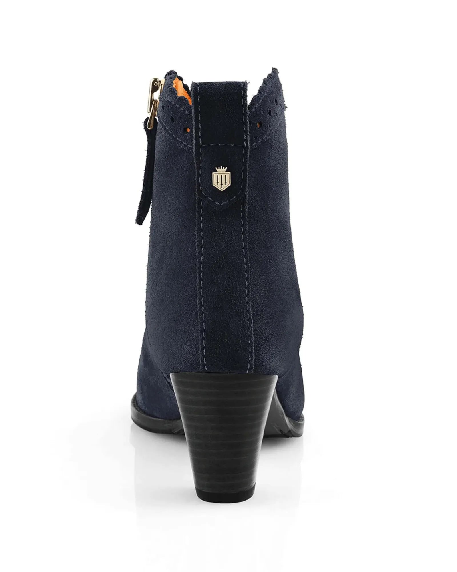 The Regina Ankle Boot in Navy Suede