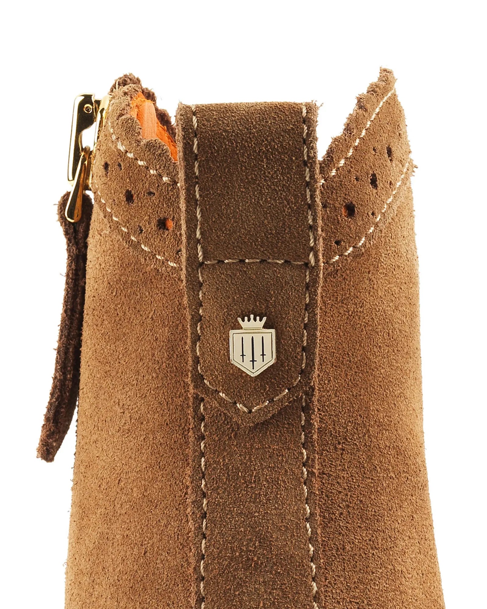 The Regina Ankle Boot in Tan Suede