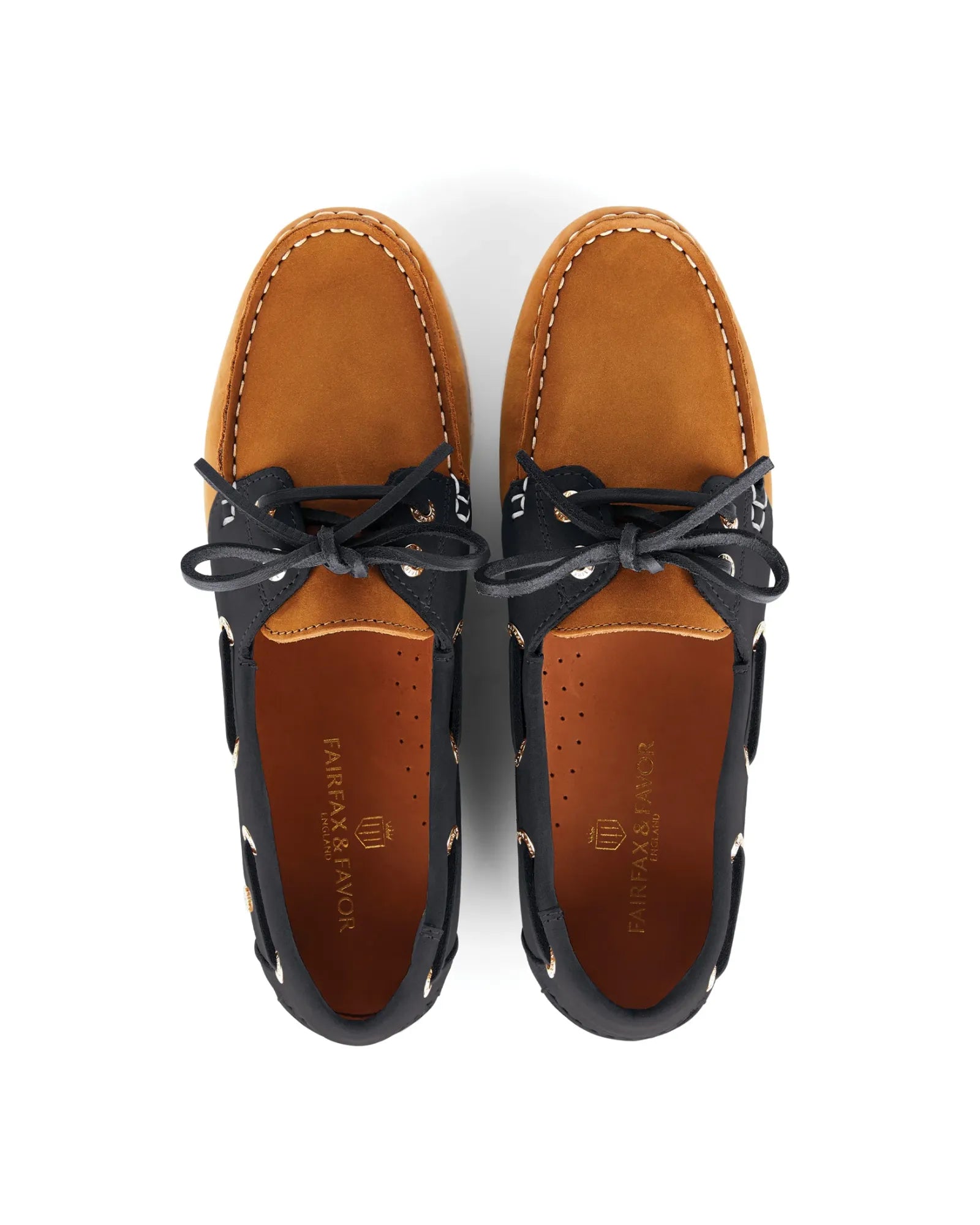 The Salcombe Deck Shoe - Tan & Navy