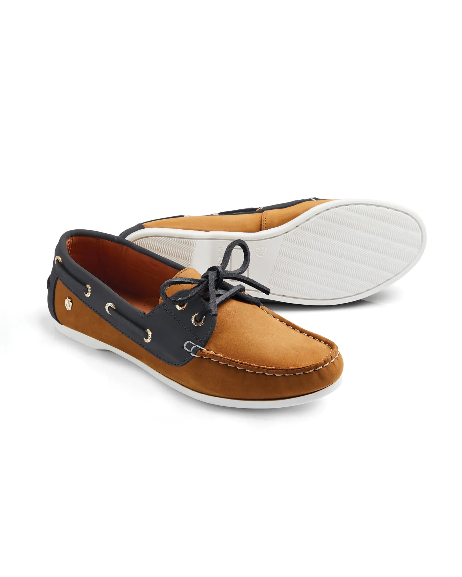 The Salcombe Deck Shoe - Tan & Navy