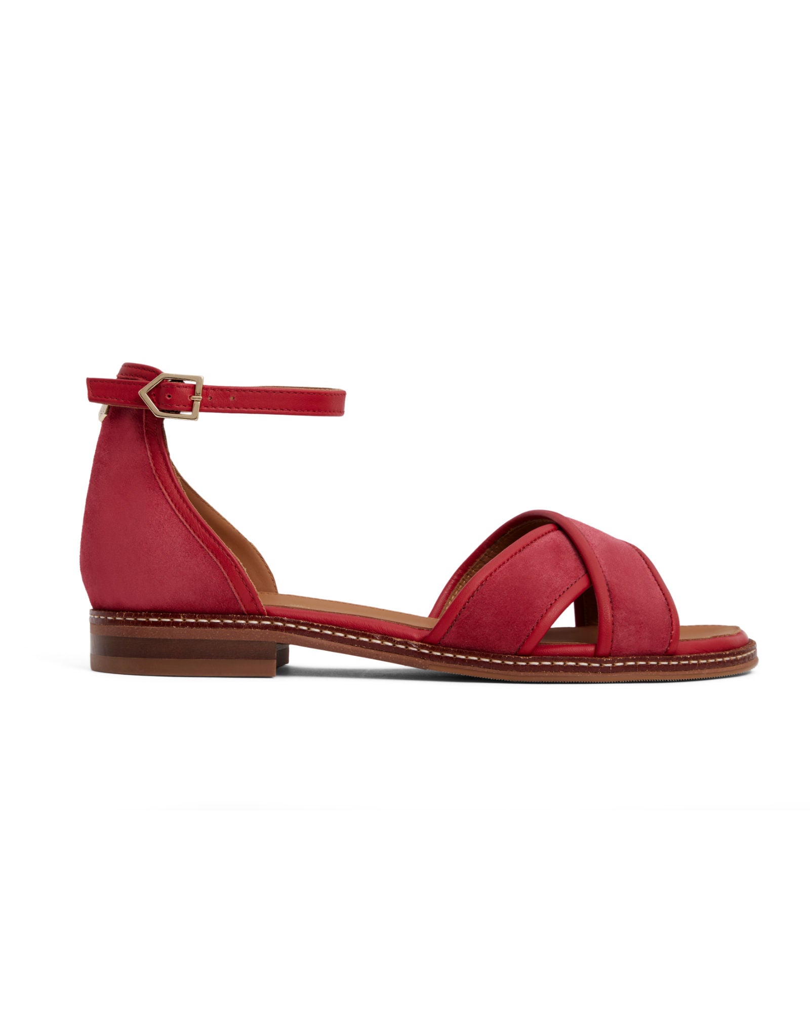 Valencia Sandals - Cherry Suede