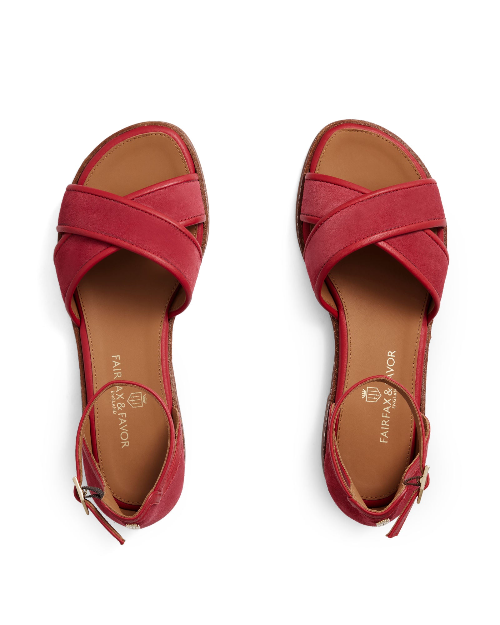 Valencia Sandals - Cherry Suede