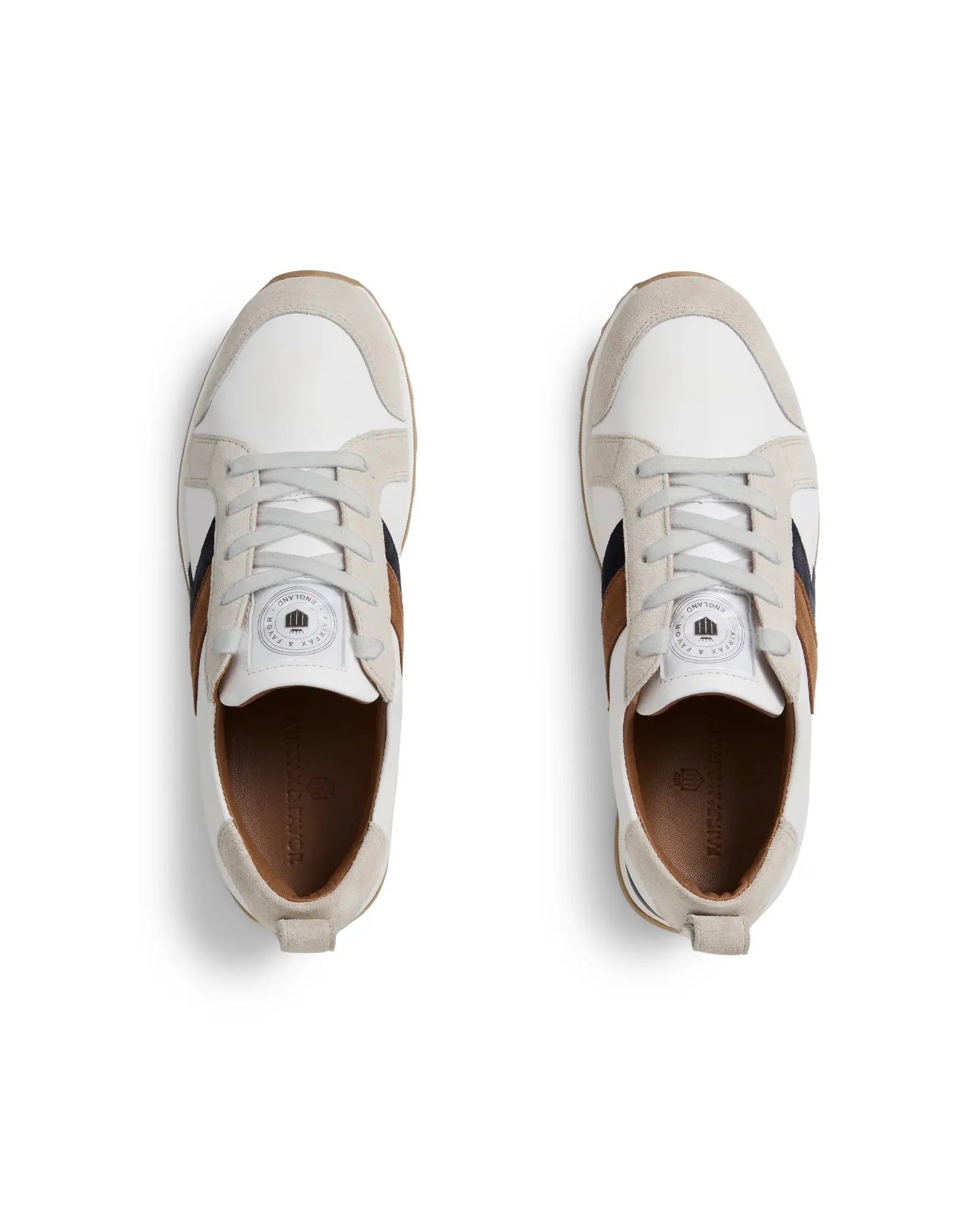 Xandra Trainers - Tan & Navy